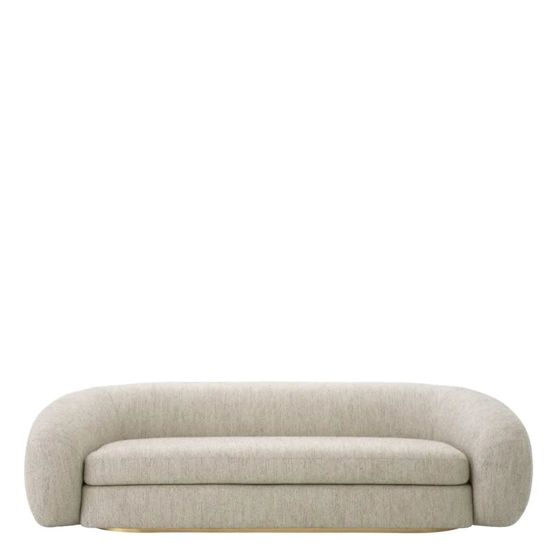 Eichholtz – Sofa Cosenza (Splendor Light Grey | Brushed Brass Base) 3-Sitzer Sofa Eichholtz