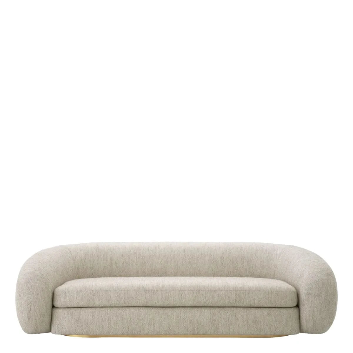 Eichholtz – Sofa Cosenza (Splendor Light Grey | Brushed Brass Base) 3-Sitzer Sofa Eichholtz