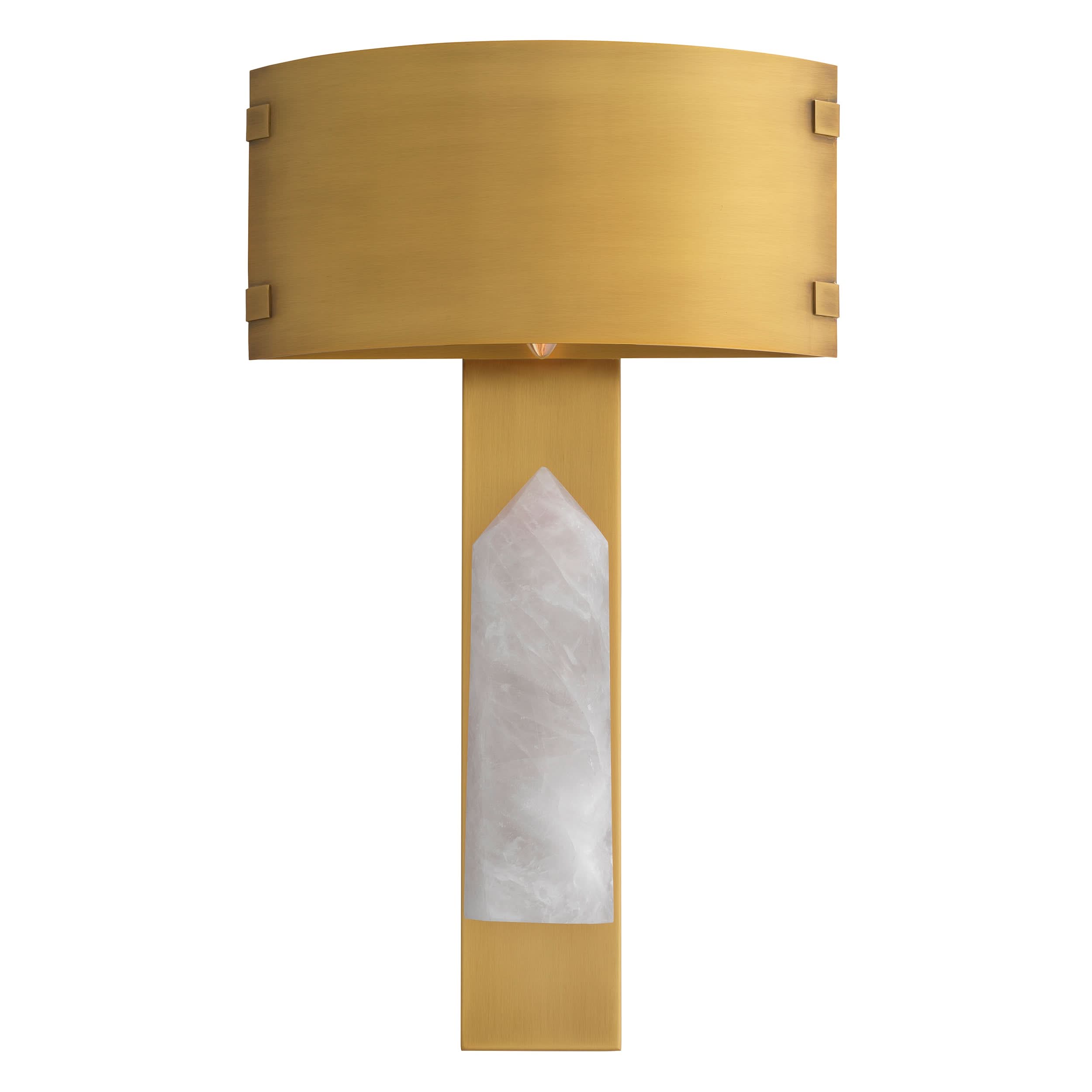 Eichholtz Wandleuchte Évora – Antik-Messing-Finish | Bergkristall Wandlampe Eichholtz