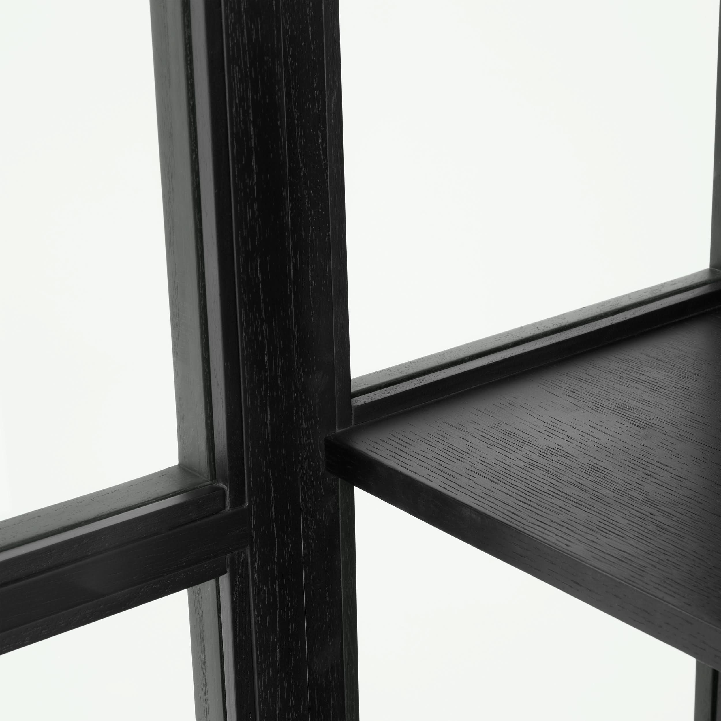 Eichholtz Kabinett San Bernardino - Classic Black Finish | Klarglas | Bronze Finish Vitrinenschrank Eichholtz