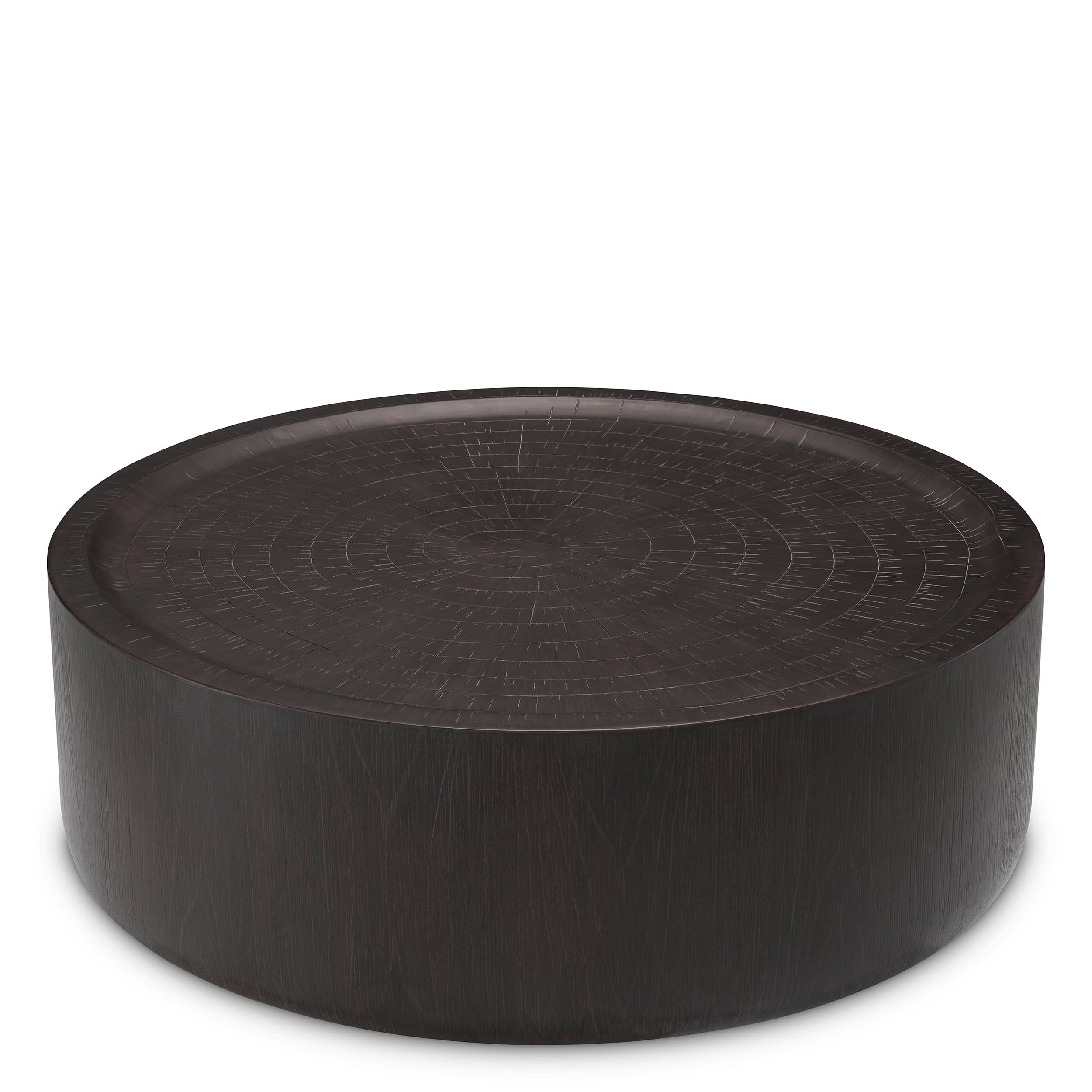 Eichholtz Couchtisch Chambord S – Dunkelbraun Couchtisch rund Eichholtz