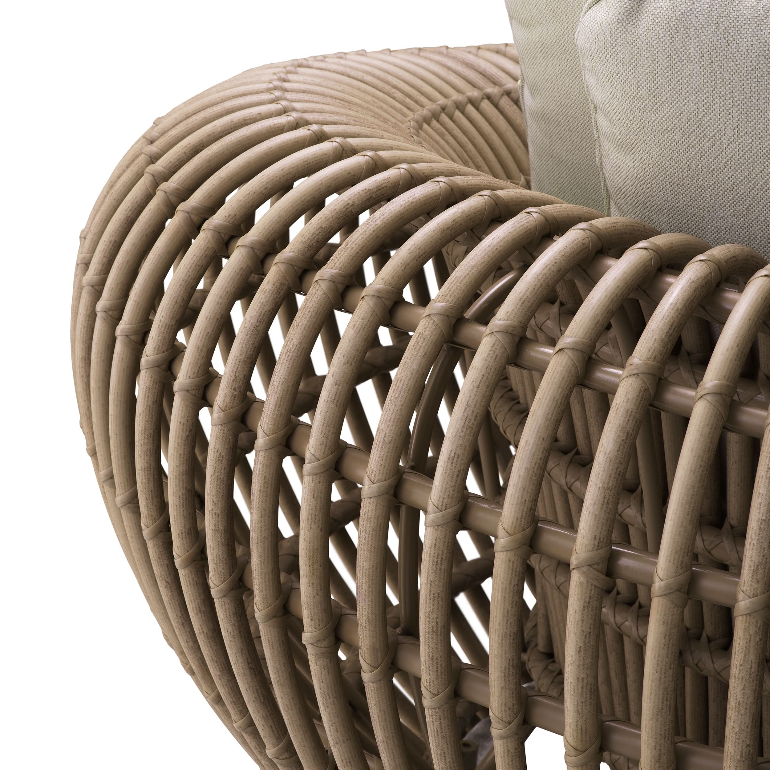 Eichholtz Gartensessel Siderno – Kunst-Rattan | Viola Sand Outdoor Sessel Eichholtz