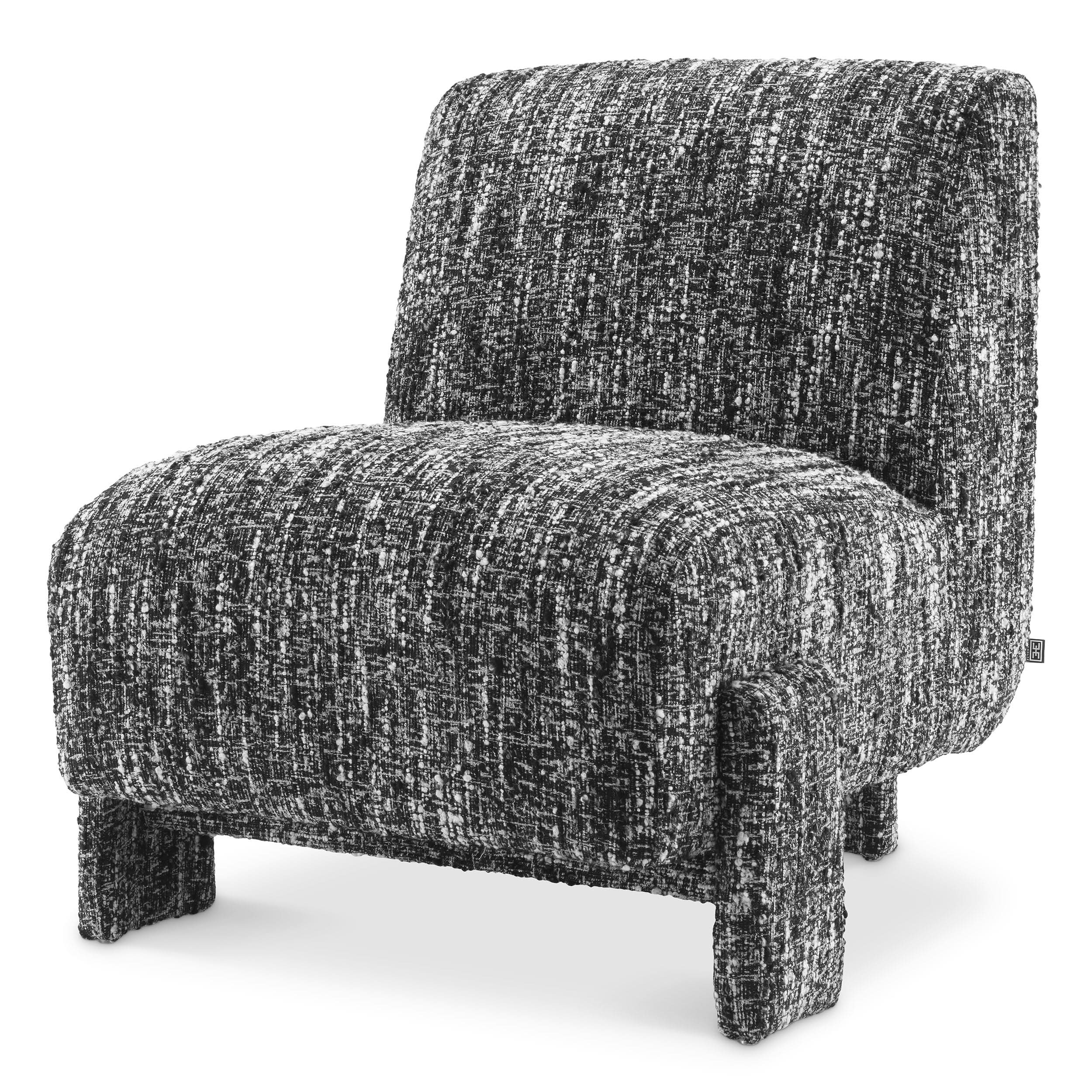 Eichholtz Sessel Rockdale – Bouclé Sonata Schwarz Polstersessel Eichholtz