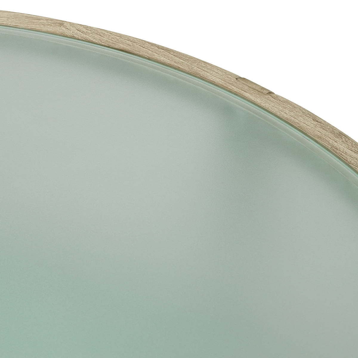 Eichholtz Outdoor Couchtisch Anthony – Gealtertes Teakholz | Milchglas Outdoor Couchtisch rund Eichholtz