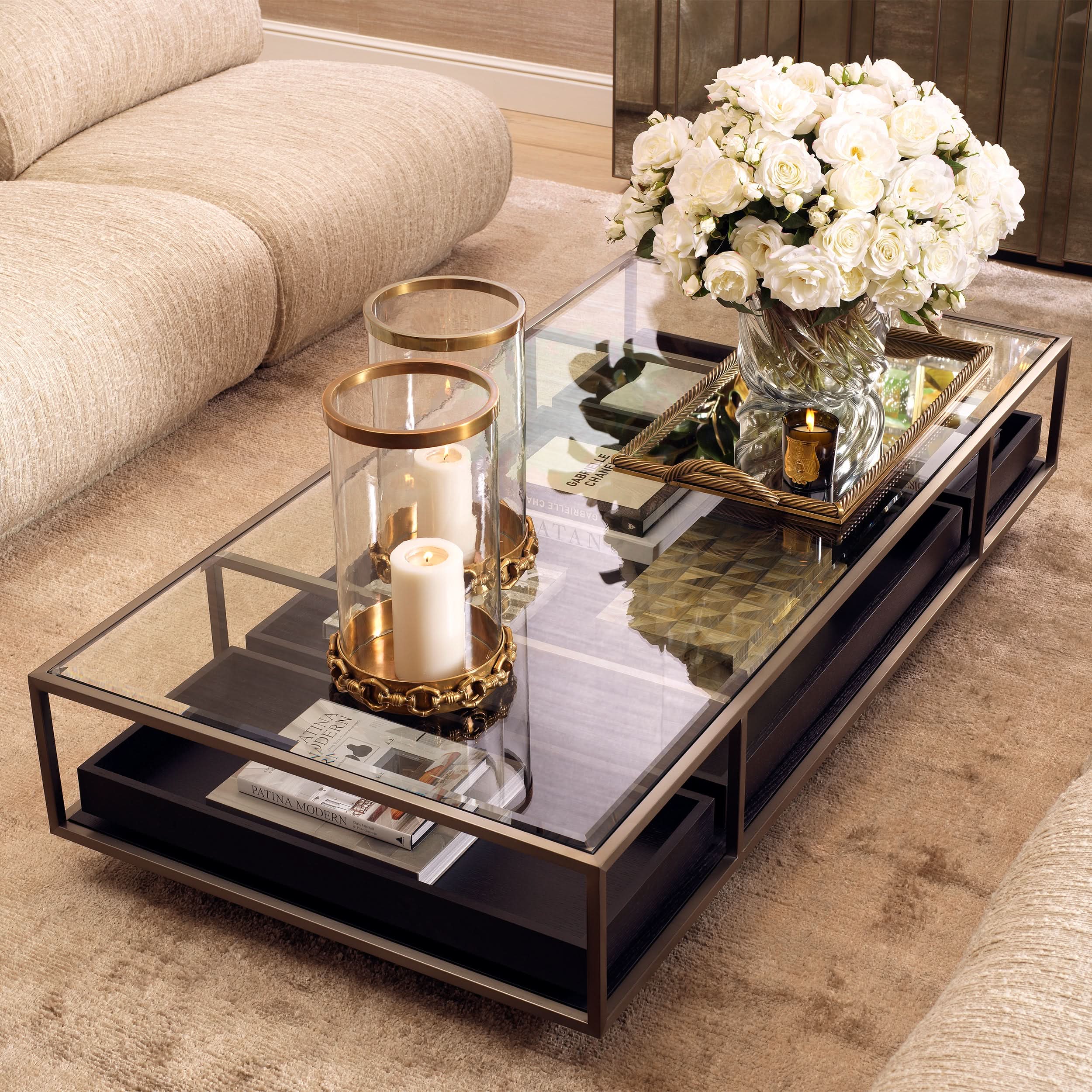 Eichholtz Rosenstrauß weiß – 72 Stück / 3 Sorten Kunstblumen Eichholtz