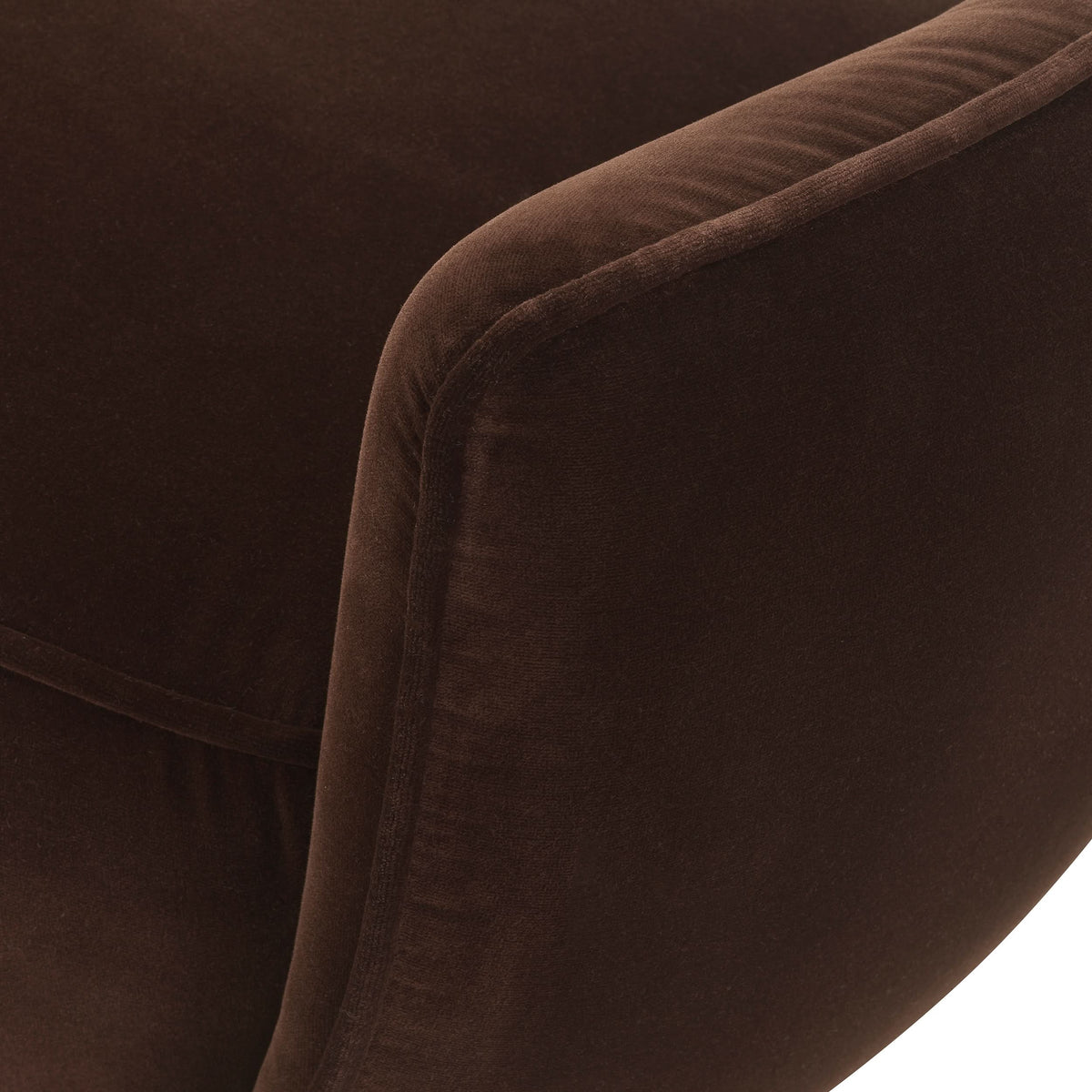 Eichholtz Bank Stirling I Brown Velvet Polsterbank Eichholtz