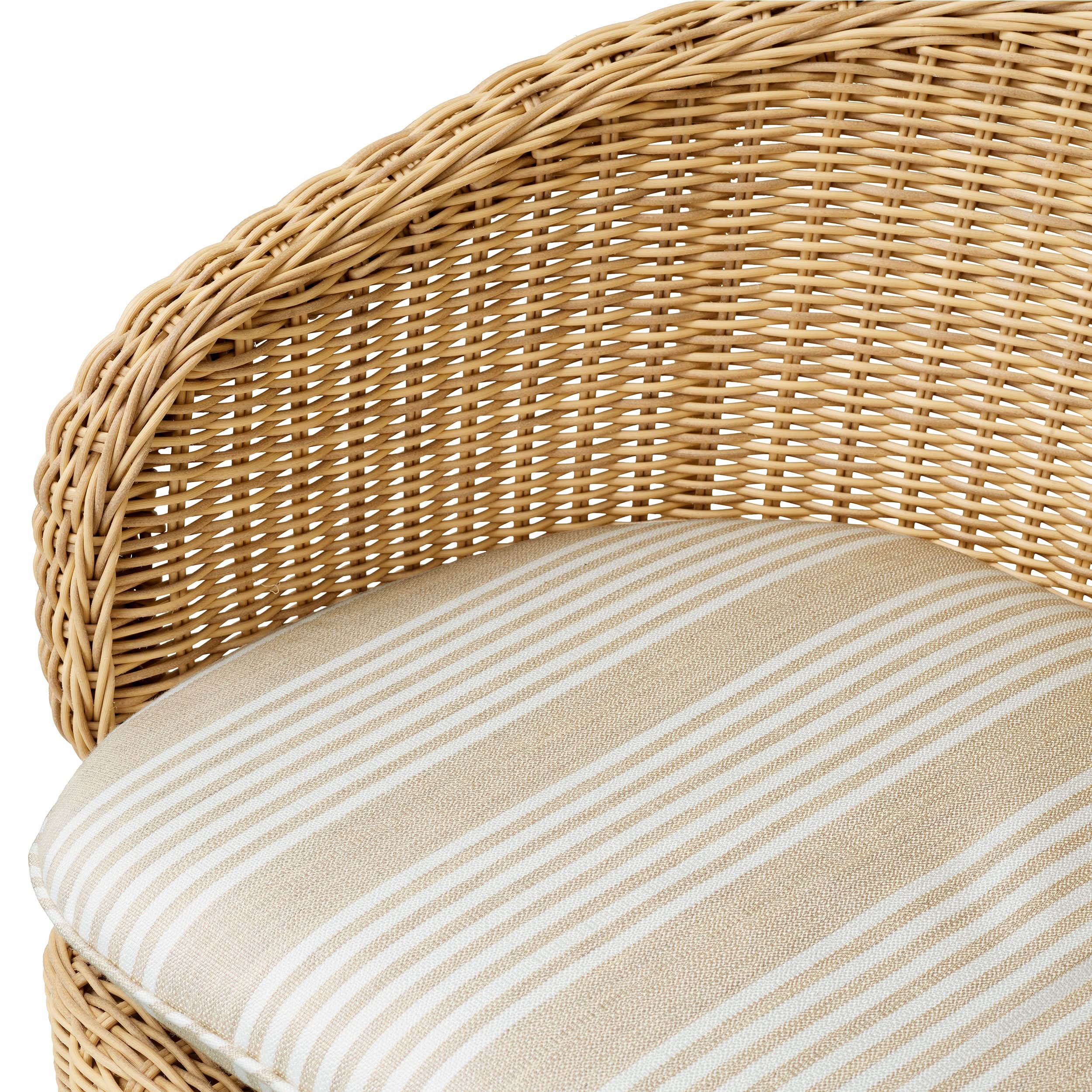 Eichholtz Outdoor Essstuhl San Remo – Kunstrattan | Saville Beige | Geflecht Outdoor Stuhl Eichholtz