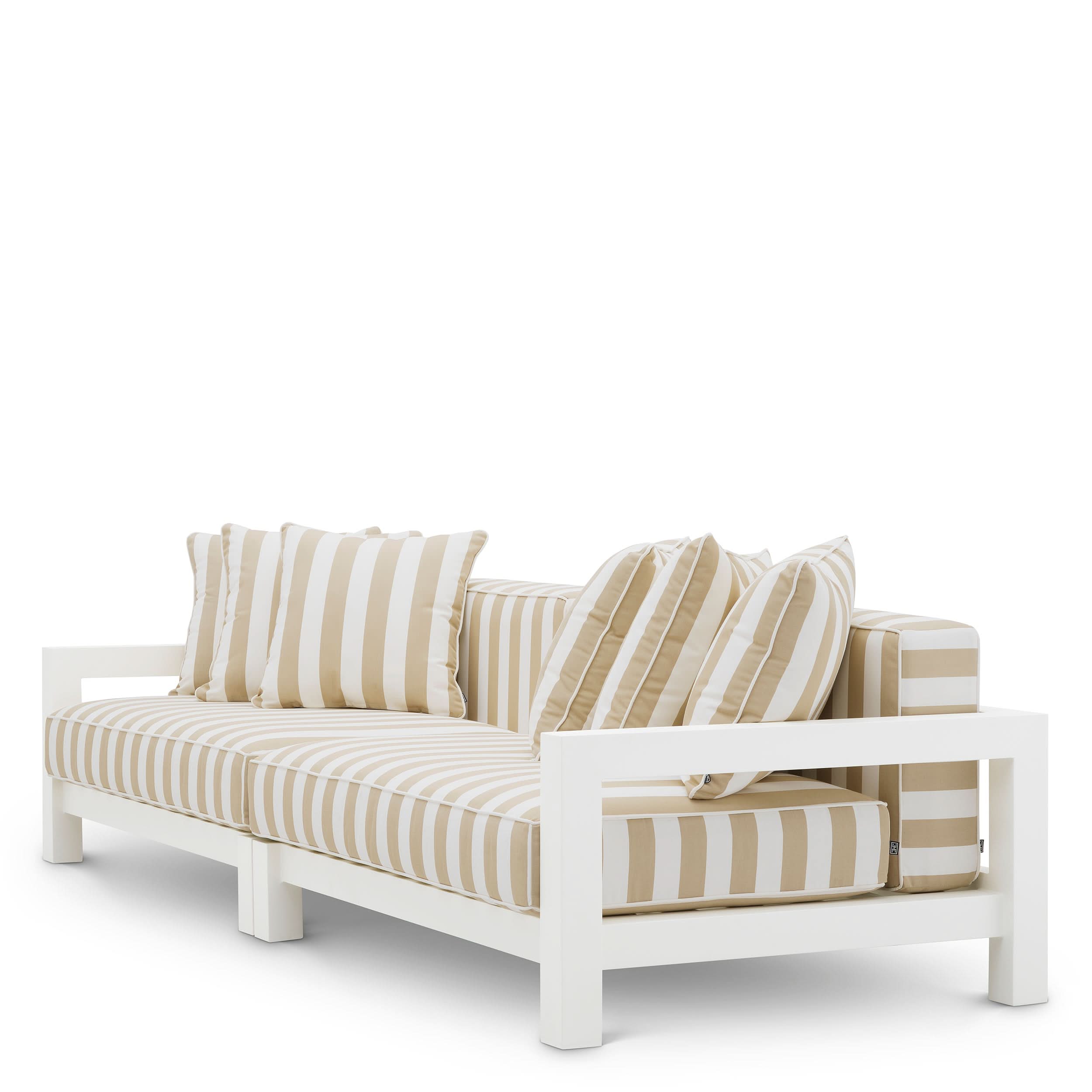 Eichholtz Outdoor Lounge Set Cap-Antibes – Sofa, 2 Sessel, 2 Couchtische & Tischleuchte Outdoor Set Eichholtz