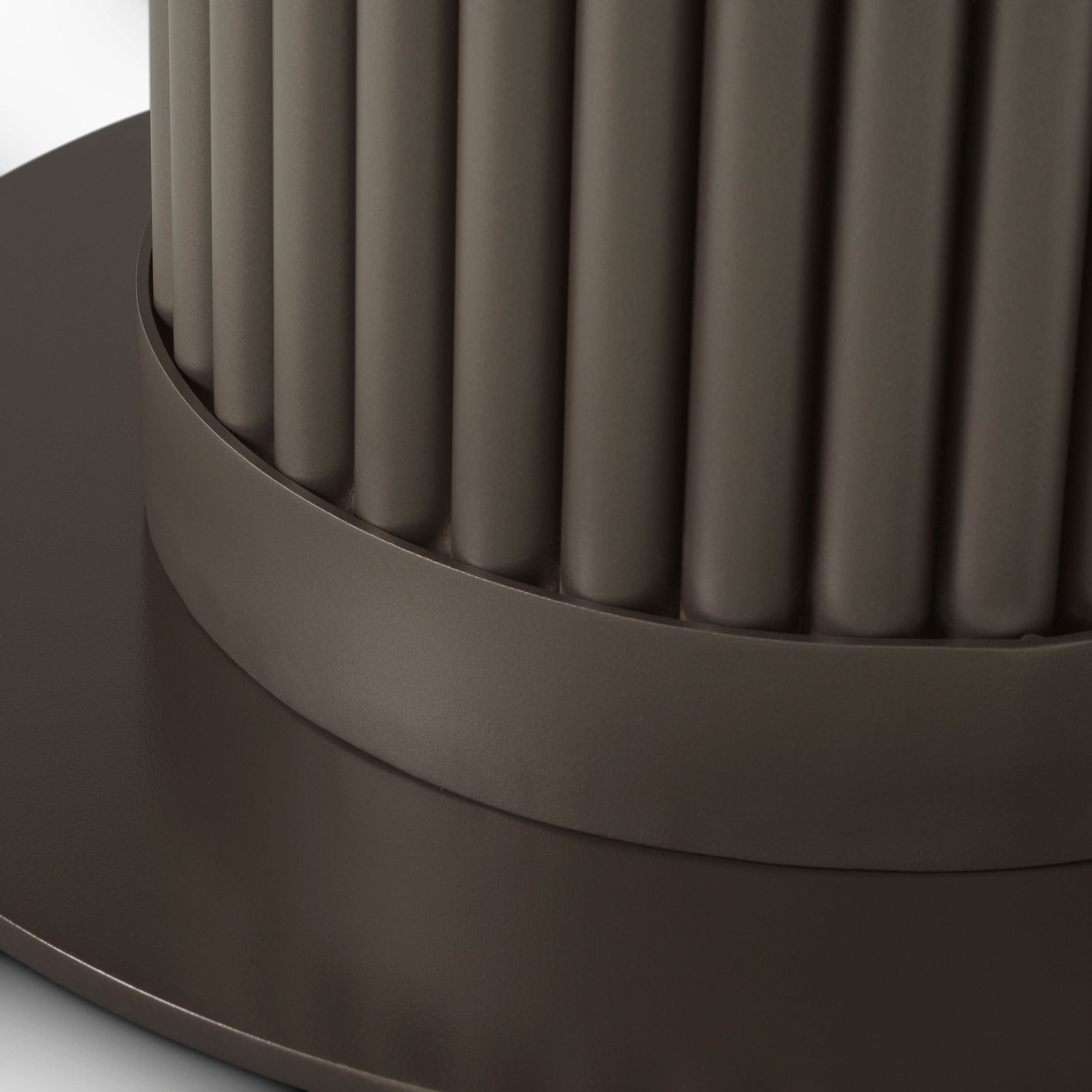 Eichholtz Outdoor Couchtisch Volterra Round – Bronze Finish | Grey Ceramic Top Outdoor Couchtisch rund Eichholtz