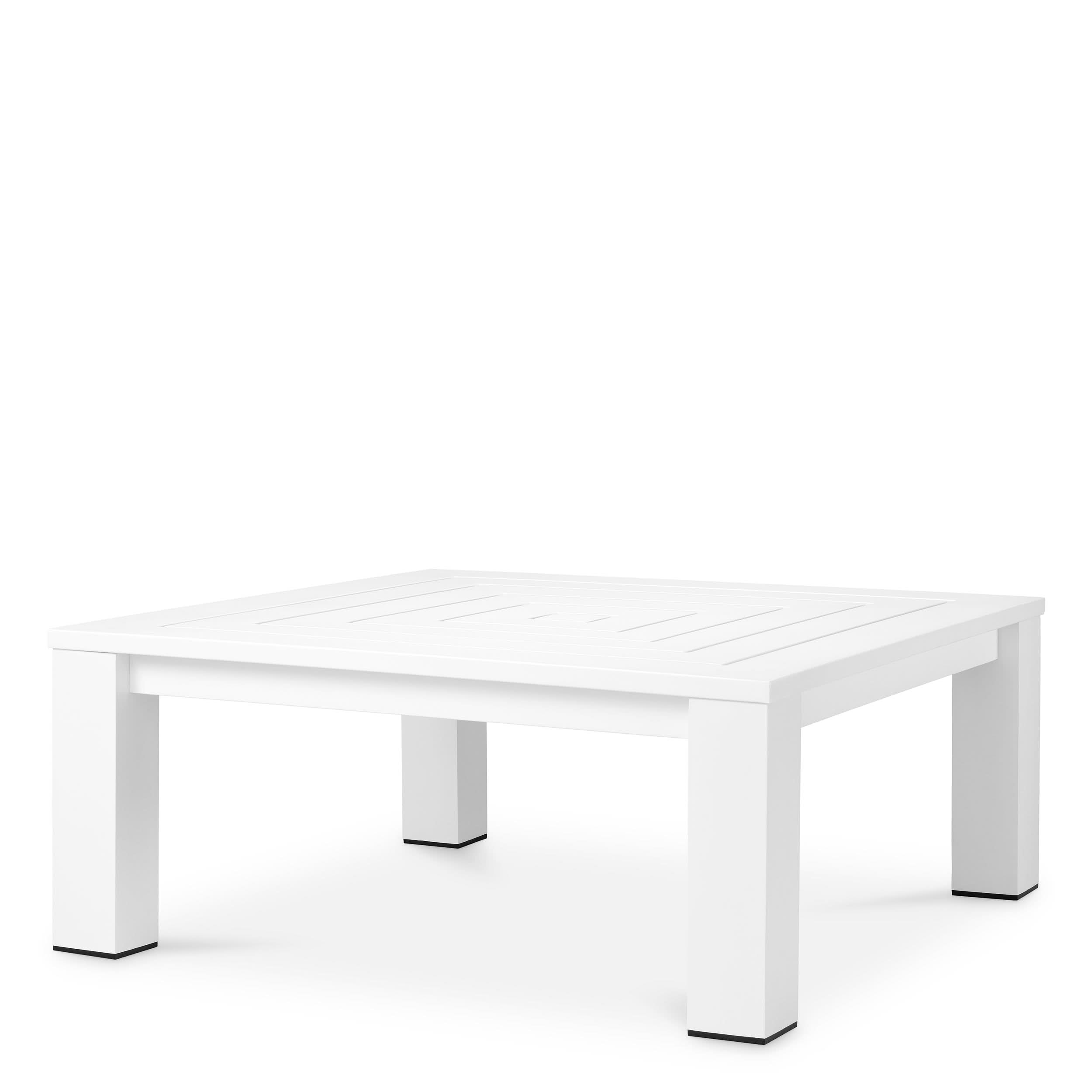 Eichholtz Outdoor Couchtisch Vistamar – Mattweiß Outdoor Couchtisch eckig Eichholtz