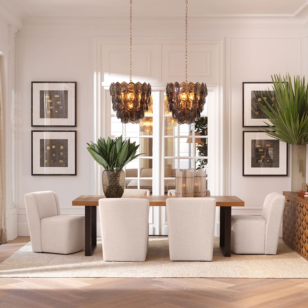 Eichholtz Esszimmerstuhl Selene – Renato Ecru Esszimmerstuhl Eichholtz