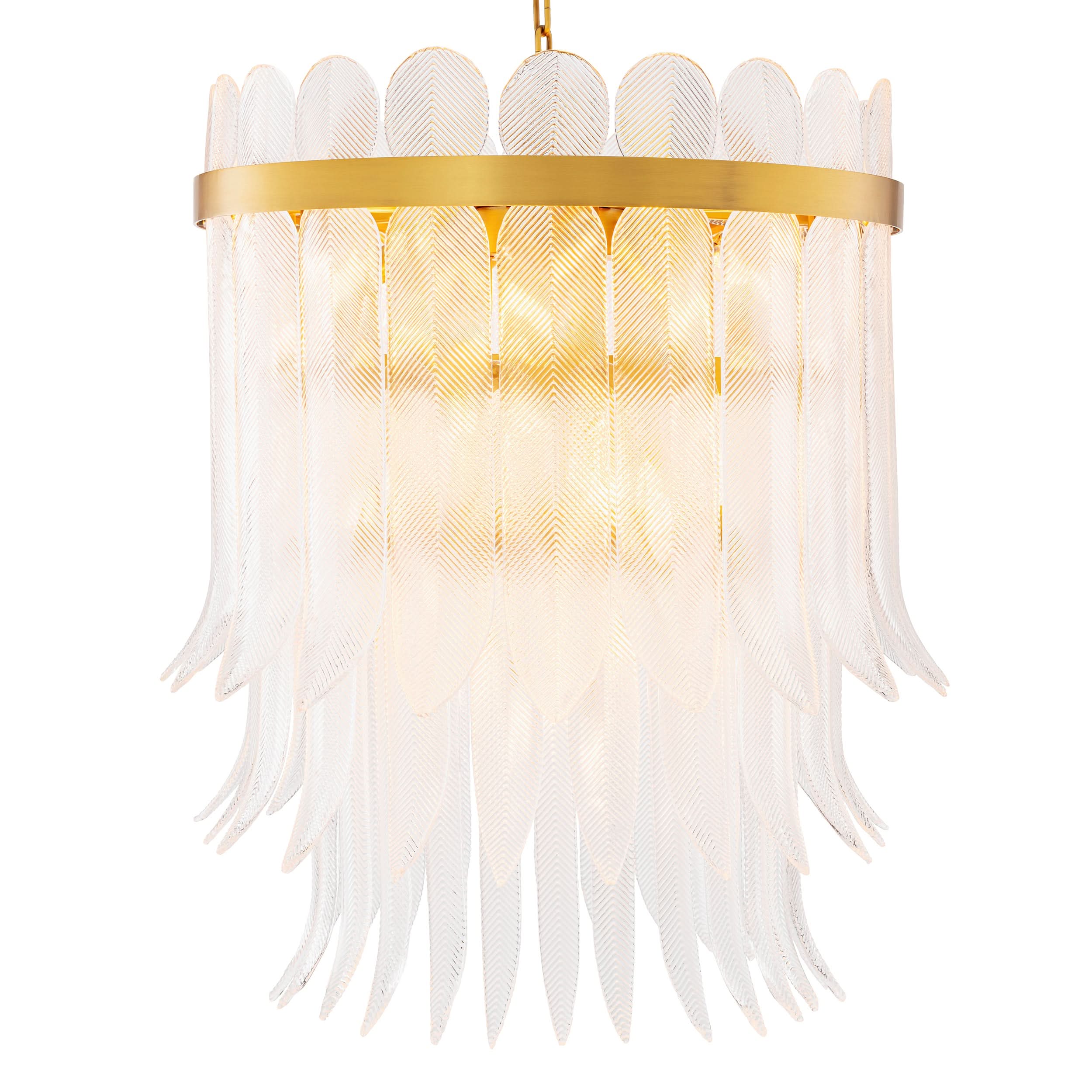 Eichholtz Kronleuchter Erika L – Antique Brass | Clear Glass Kronleuchter Eichholtz