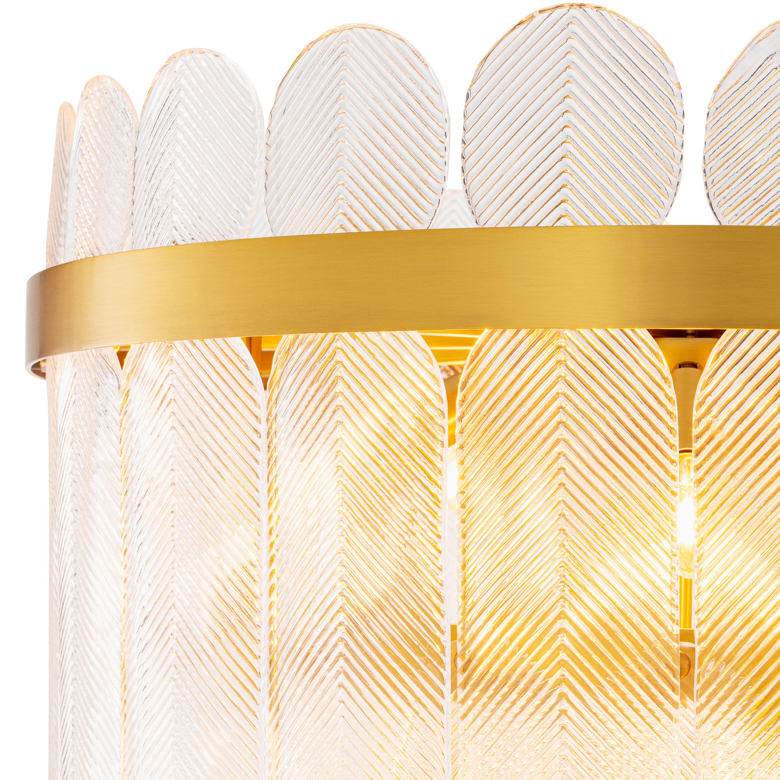 Eichholtz Kronleuchter Erika L – Antique Brass | Clear Glass Kronleuchter Eichholtz