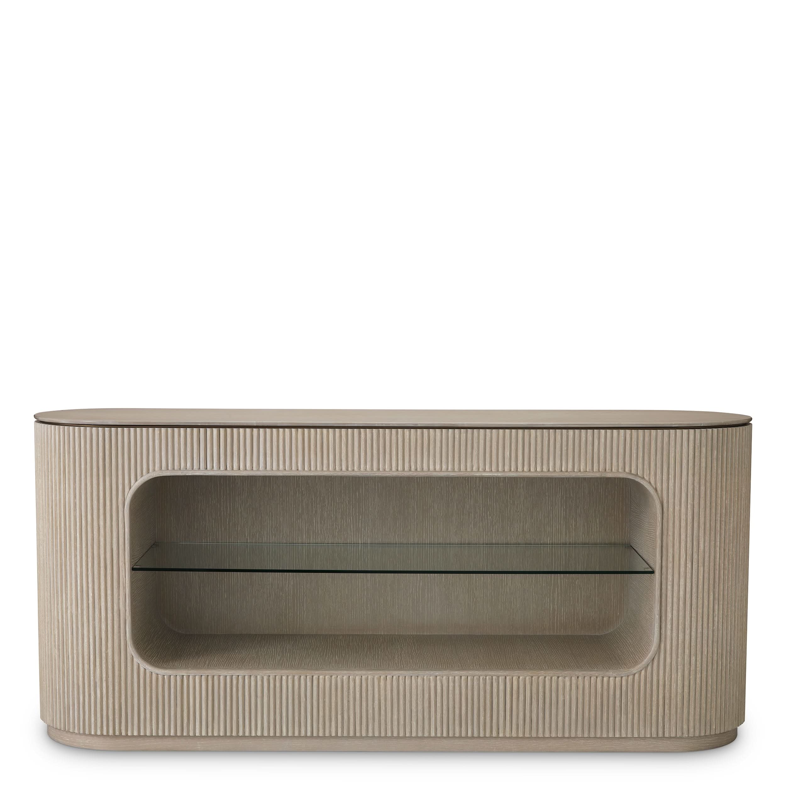 Eichholtz Kommode Bogota – Eichenfurnier Hell | Gerippte Front Sideboard Eichholtz