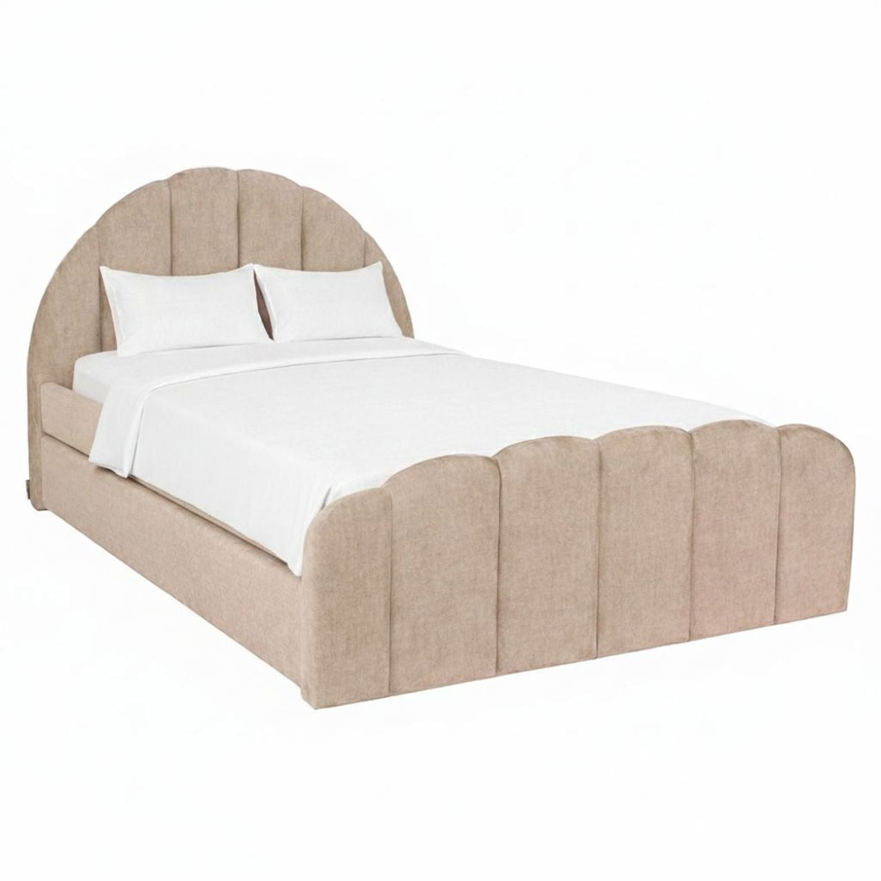 Richmond Interiors Bett Pixie Clay Chenille – 120 × 200 cm mit Ausziehbett Polsterbett Richmond Interiors