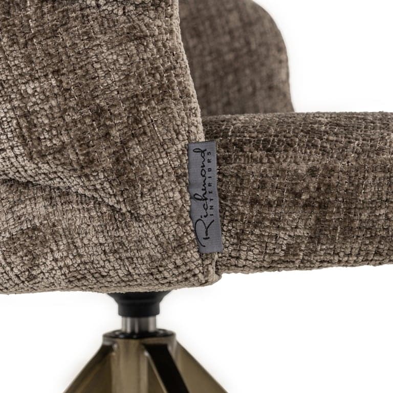 Richmond Interiors Drehstuhl Zendaya stone chenille Drehstuhl Richmond Interiors