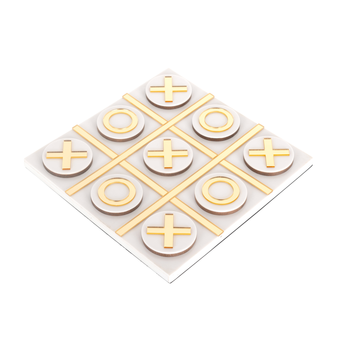 Richmond Interiors Dekoratives Spiel Maylie Weiß (Tic-Tac-Toe) Deko-Objekt Richmond Interiors