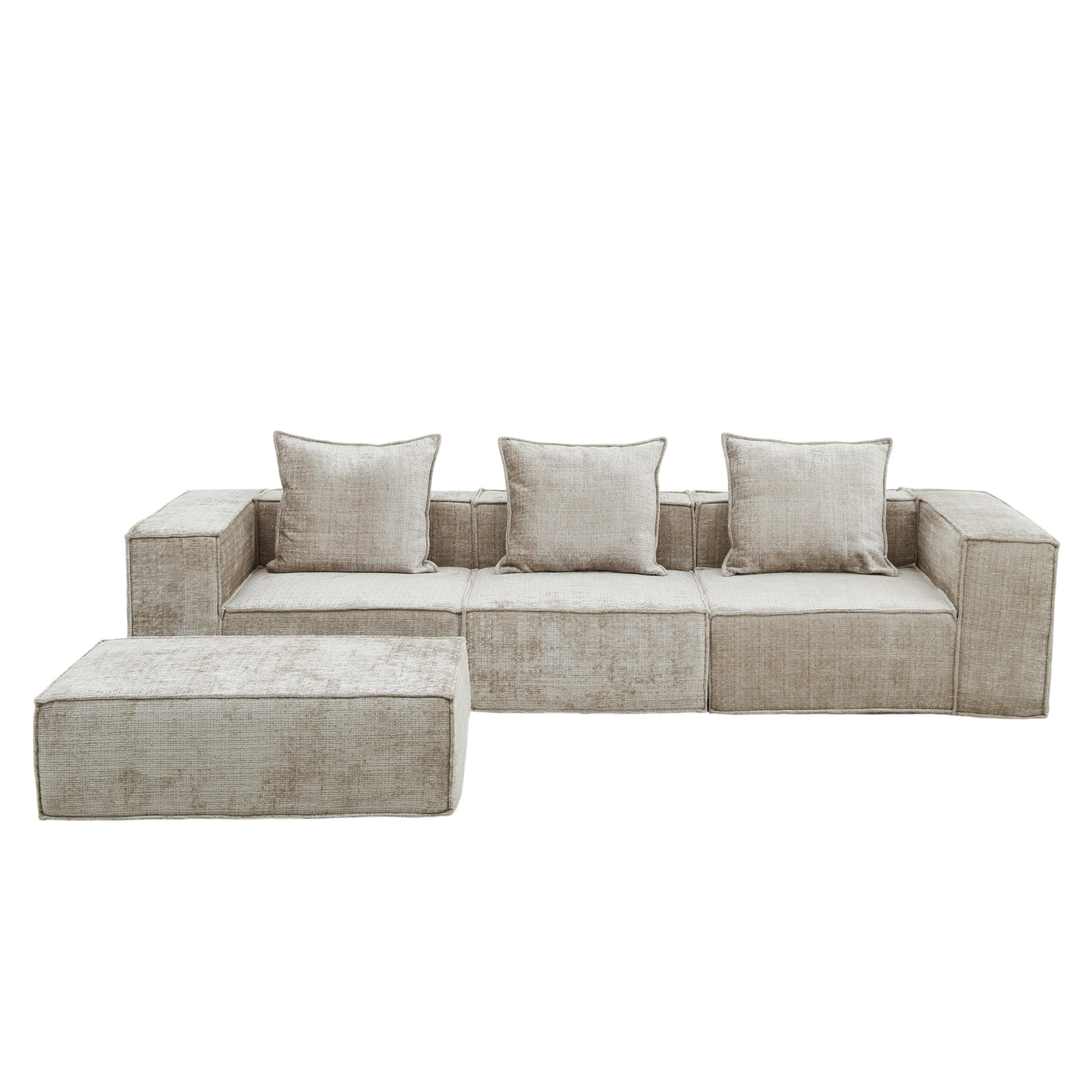 Pole to Pole – Boneless Sofa Nomad Dreisitzer + Ottoman in Creme 3-Sitzer Sofa Pole to Pole