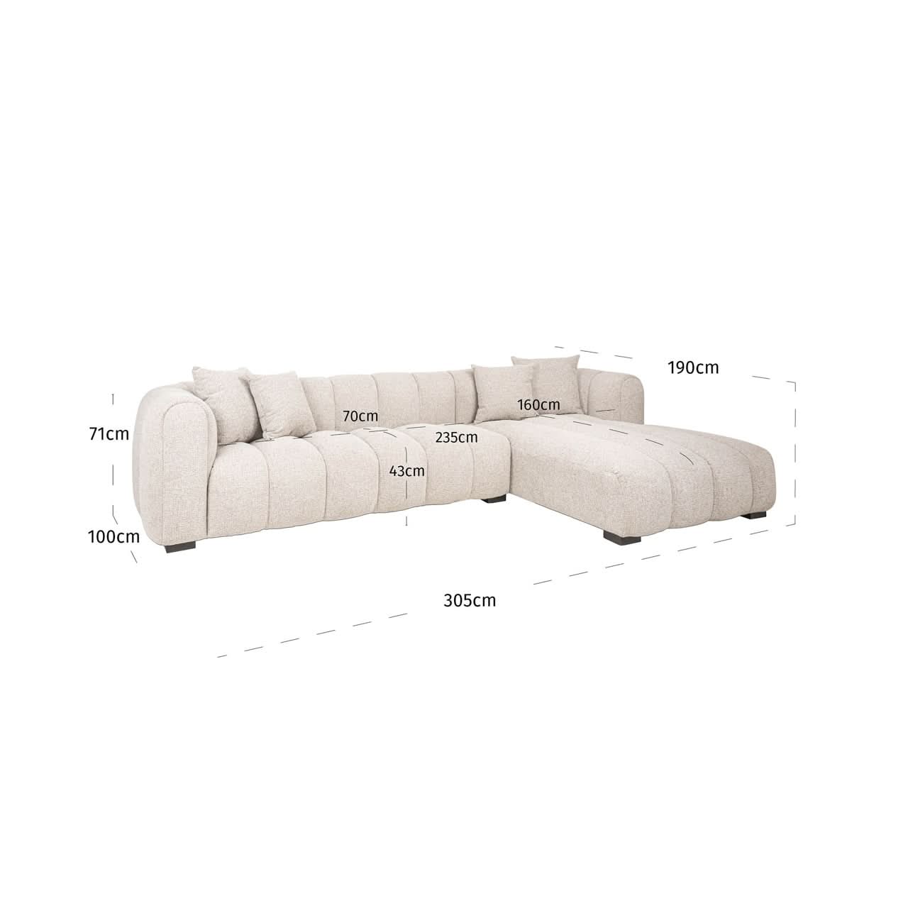 Richmond Interiors Sofa Novaro Natur Fancy – Lounge links Ecksofa Richmond Interiors