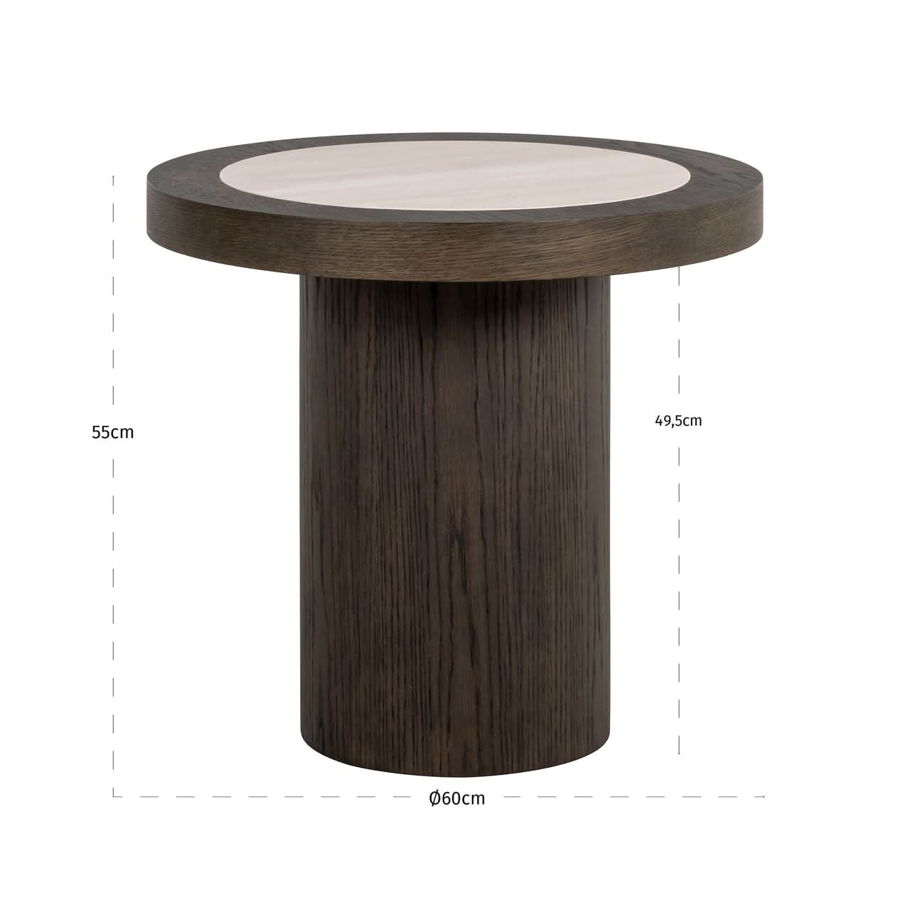 Richmond Interiors – Beistelltisch Nando brown Beistelltisch rund Richmond Interiors