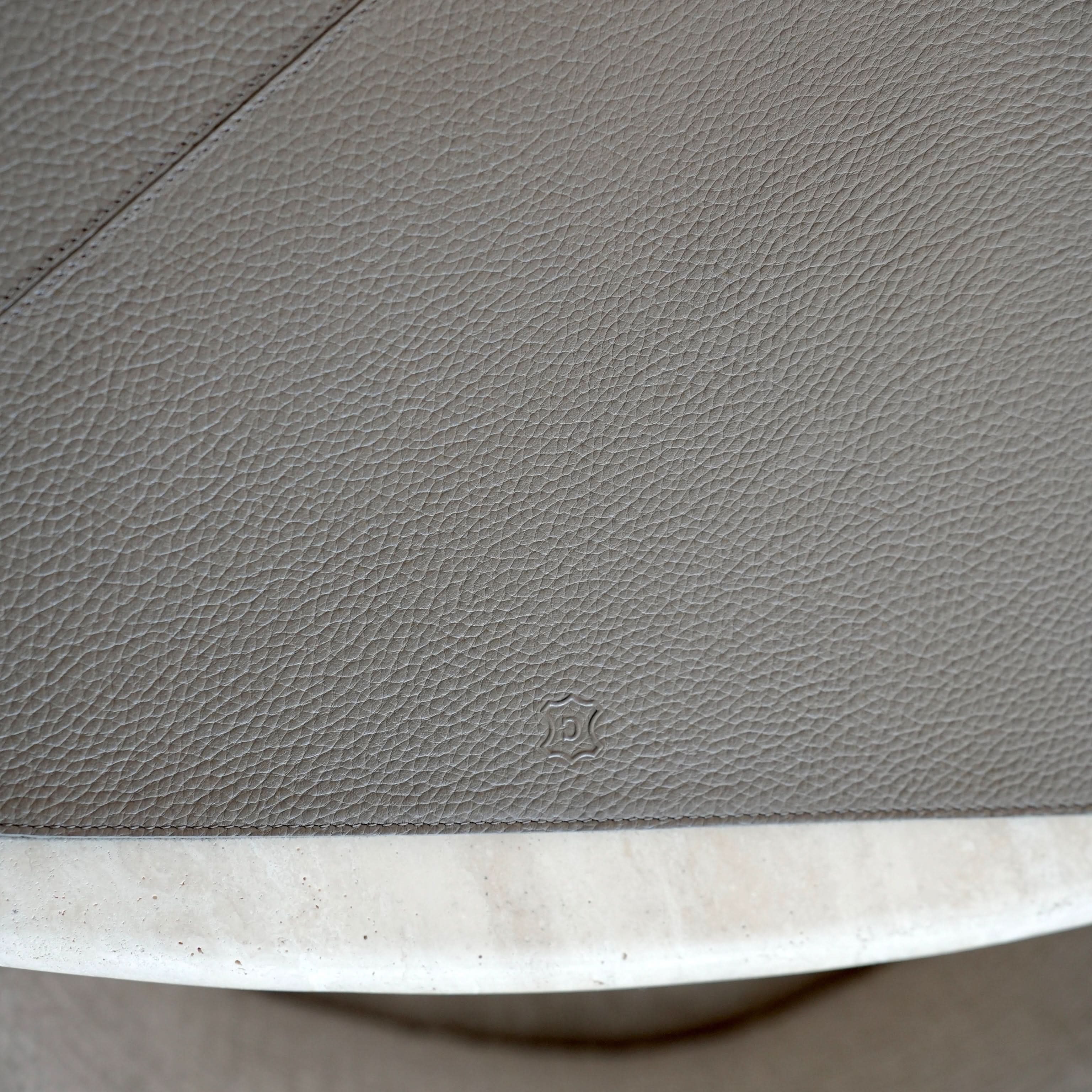 2er-Tischset Leder organisch - taupe Platzset Chamada