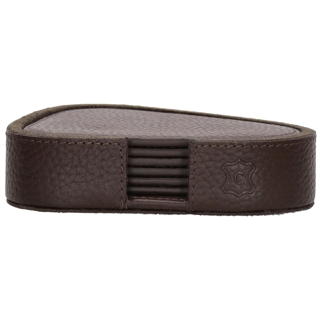 Leder Untersetzer Lotte braun organisch Untersetzer Chamada