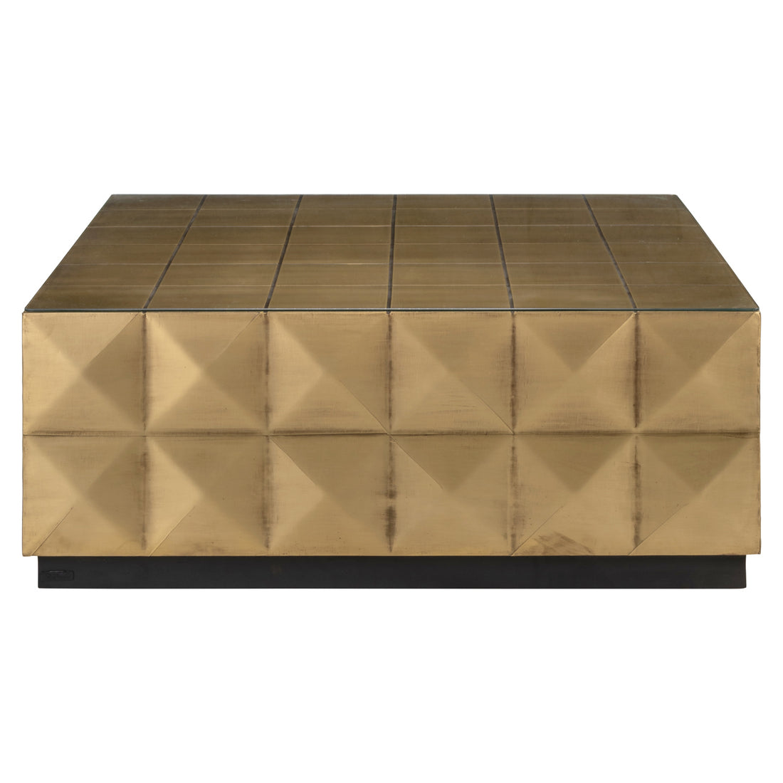 Richmond Interiors Couchtisch Collada brushed gold incl. glass top Couchtisch Richmond Interiors