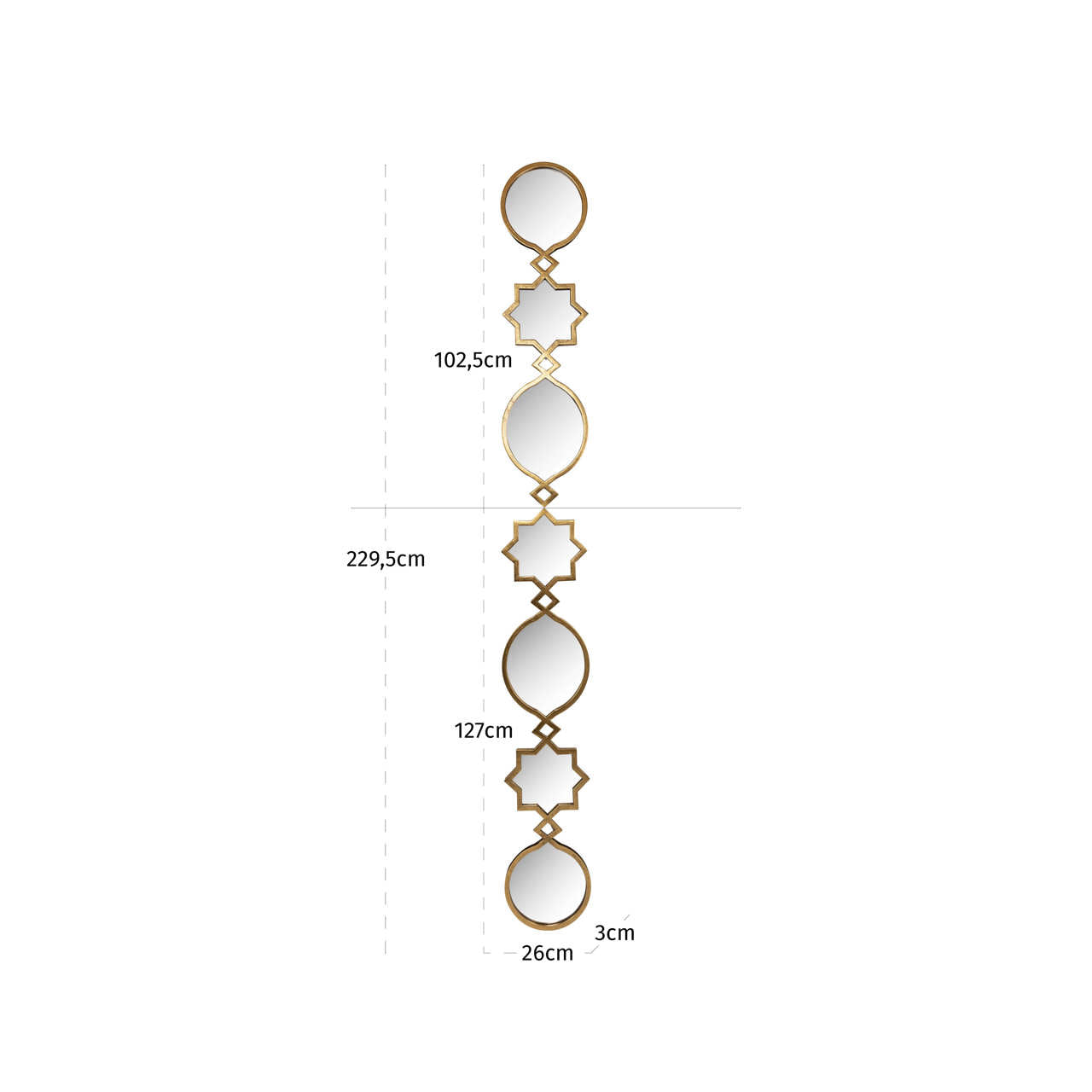 Richmond Interiors Spiegel Babice gold Richmond Interiors