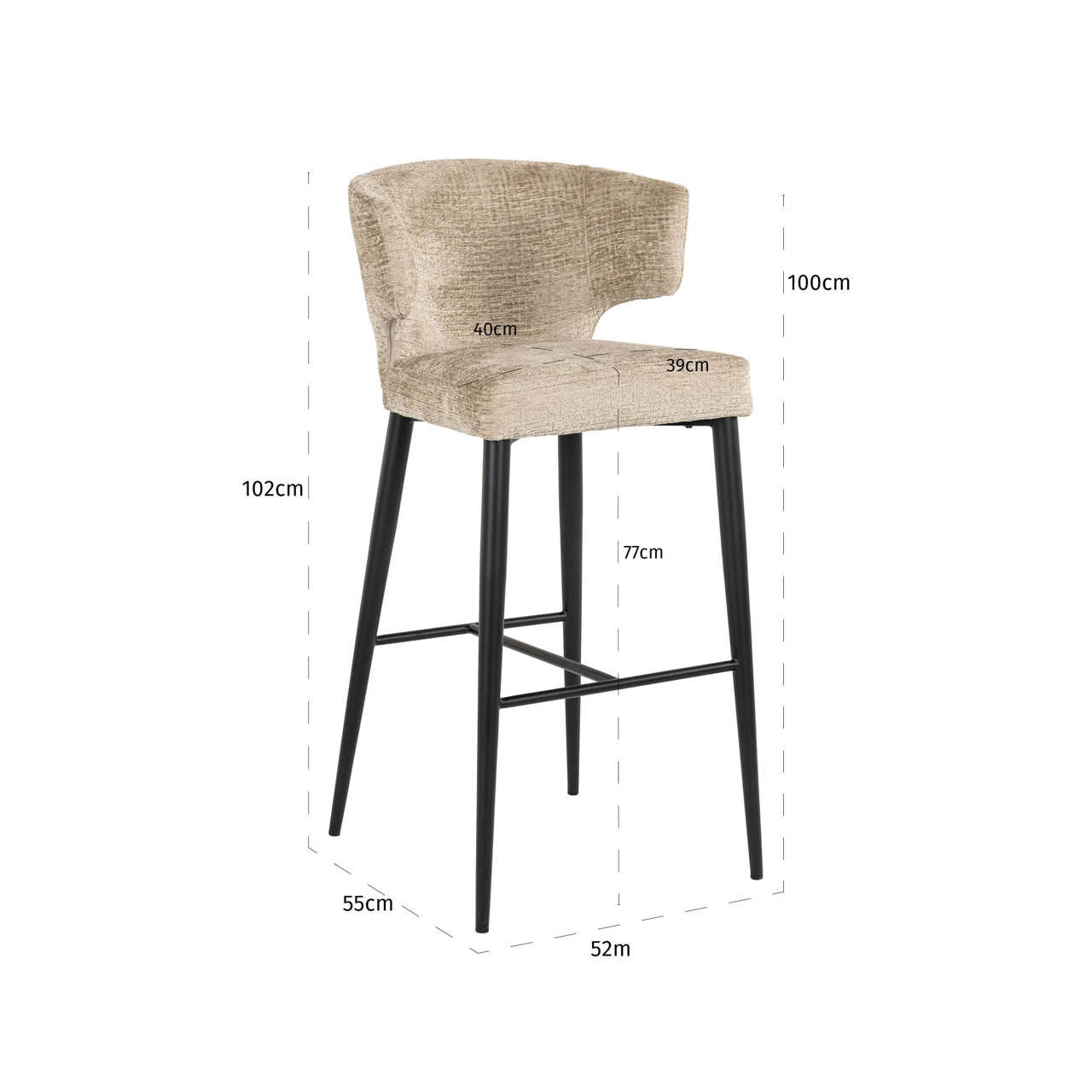 Richmond Interiors Barhocker Taylor desert fusion fire retardant Barhocker Richmond Interiors