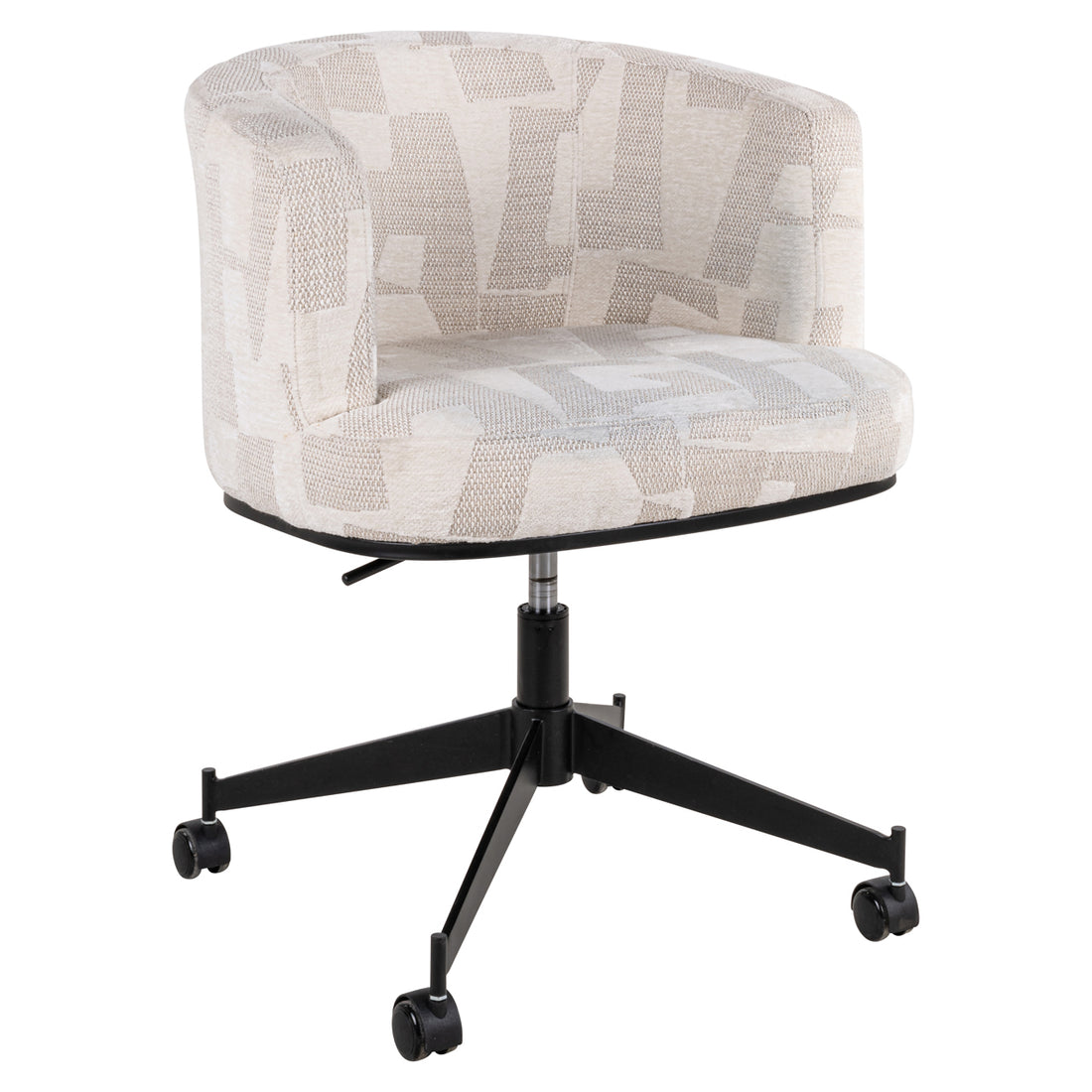 Richmond Interiors Esszimmerstuhl Rochenne beige graffic swivel on wheels Esszimmerstuhl Richmond Interiors