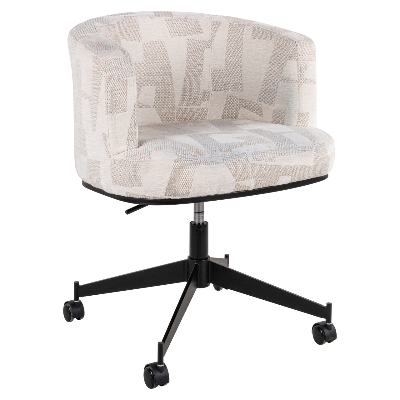Richmond Interiors Esszimmerstuhl Rochenne beige graffic swivel on wheels Esszimmerstuhl Richmond Interiors