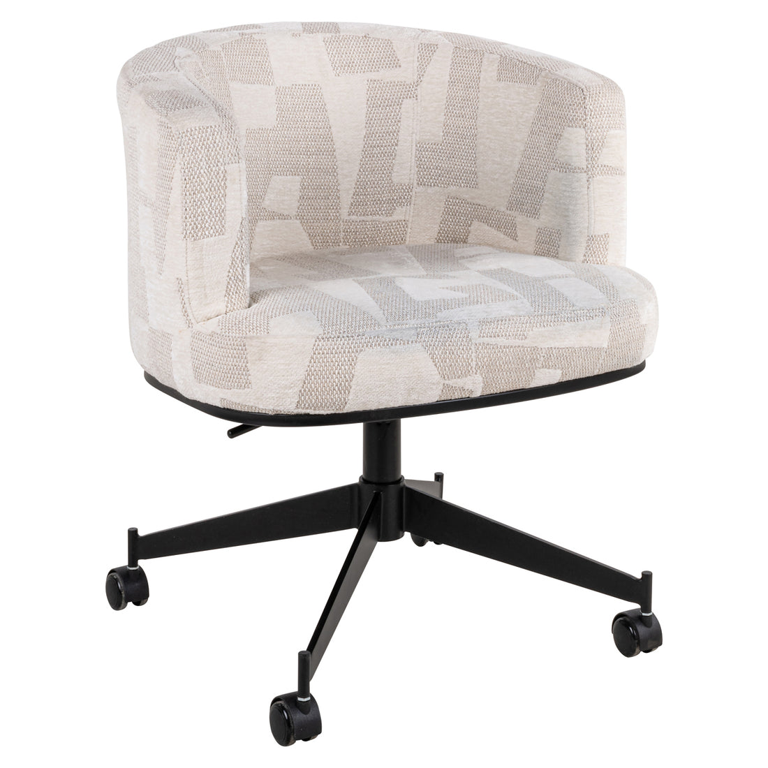 Richmond Interiors Esszimmerstuhl Rochenne beige graffic swivel on wheels Esszimmerstuhl Richmond Interiors