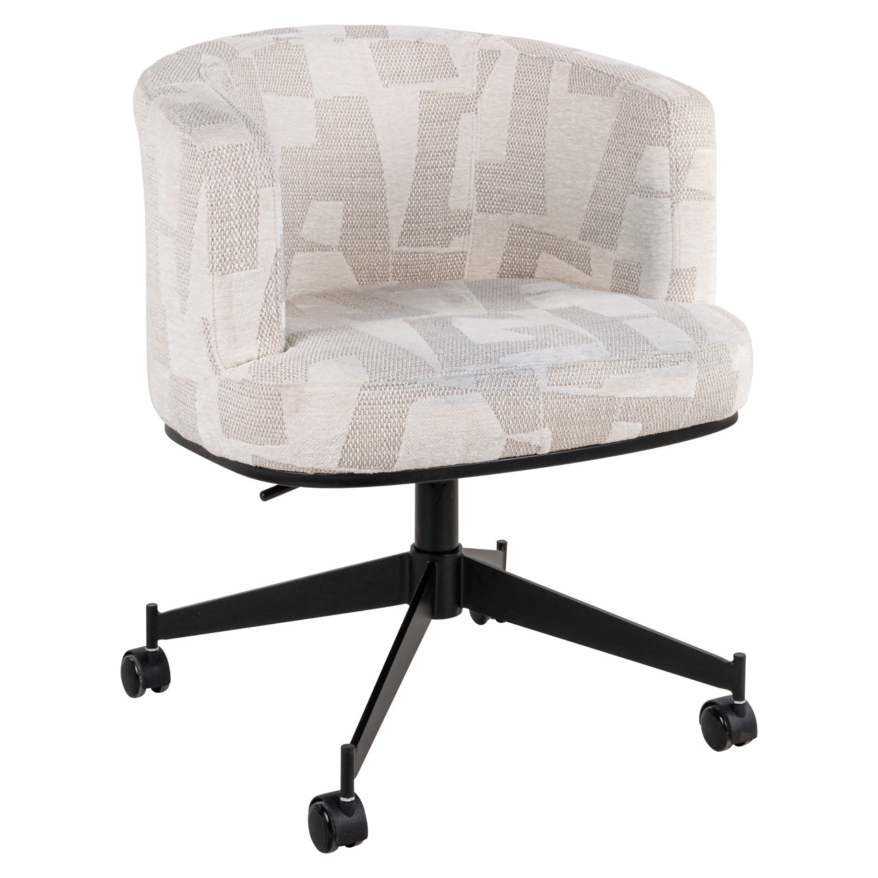 Richmond Interiors Esszimmerstuhl Rochenne beige graffic swivel on wheels Esszimmerstuhl Richmond Interiors