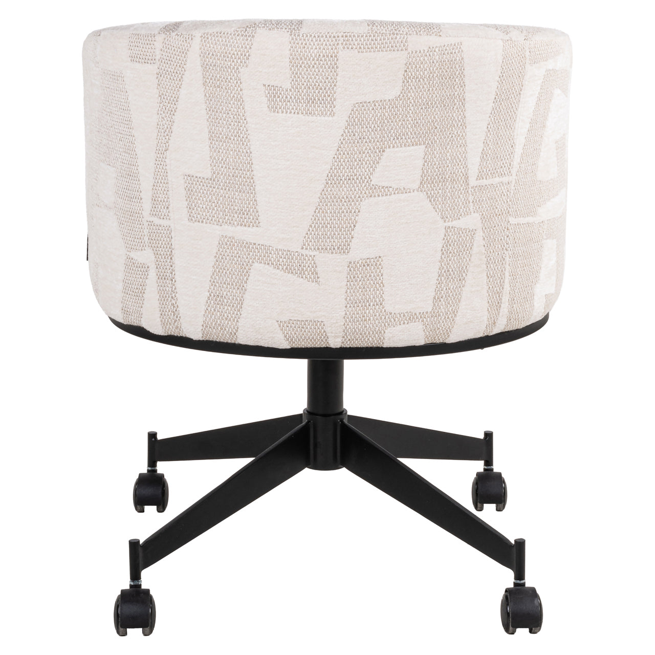 Richmond Interiors Esszimmerstuhl Rochenne beige graffic swivel on wheels Esszimmerstuhl Richmond Interiors
