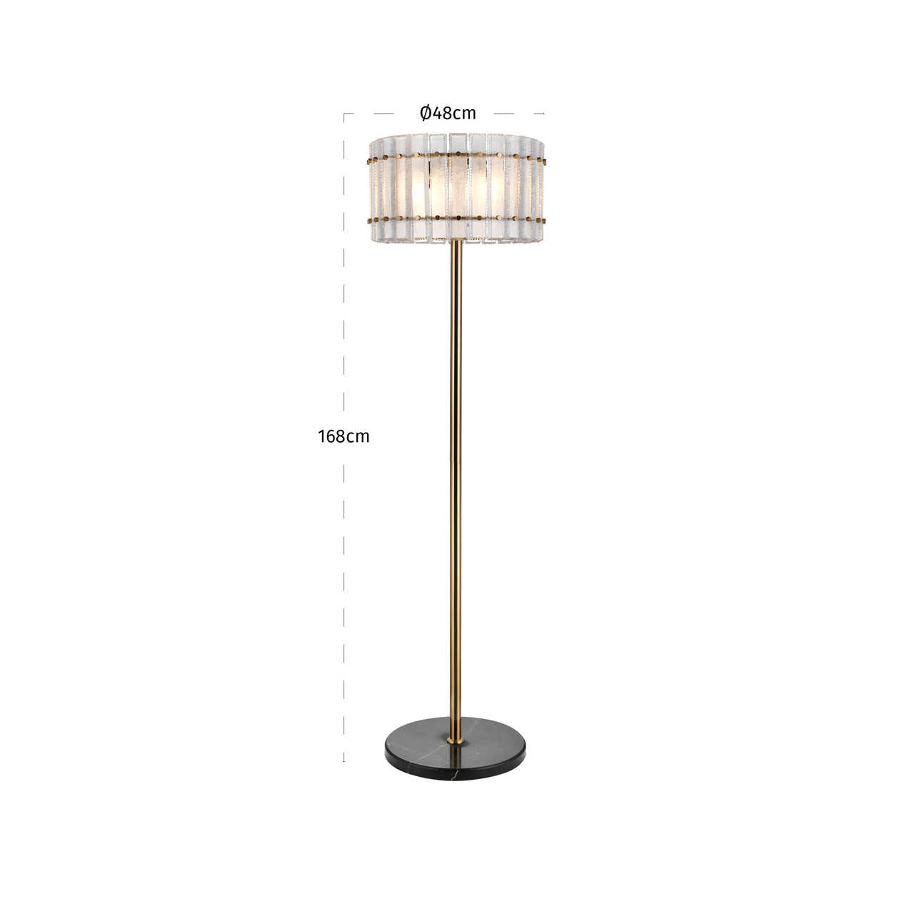 Richmond Interiors Stehlampe Feline brass antique