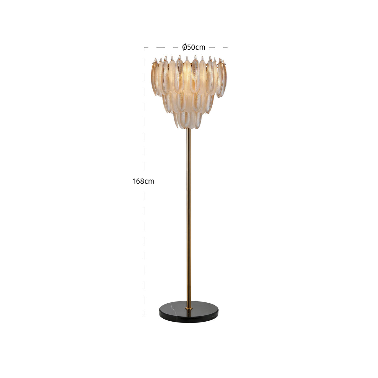 Richmond Interiors Stehlampe Chloe brass antique Stehlampe Richmond Interiors