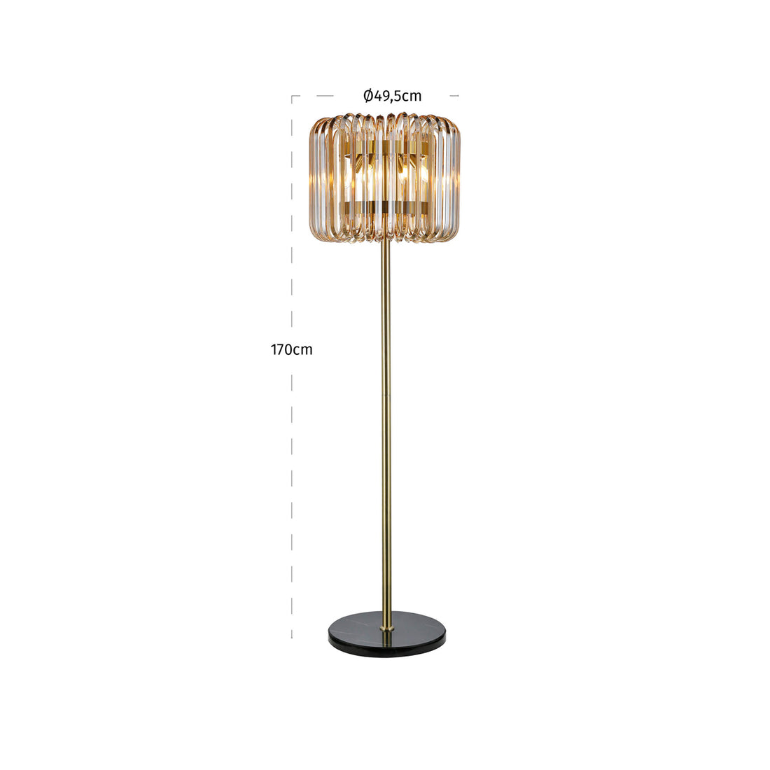 Richmond Interiors Stehlampe Channa bronze Stehlampe Richmond Interiors