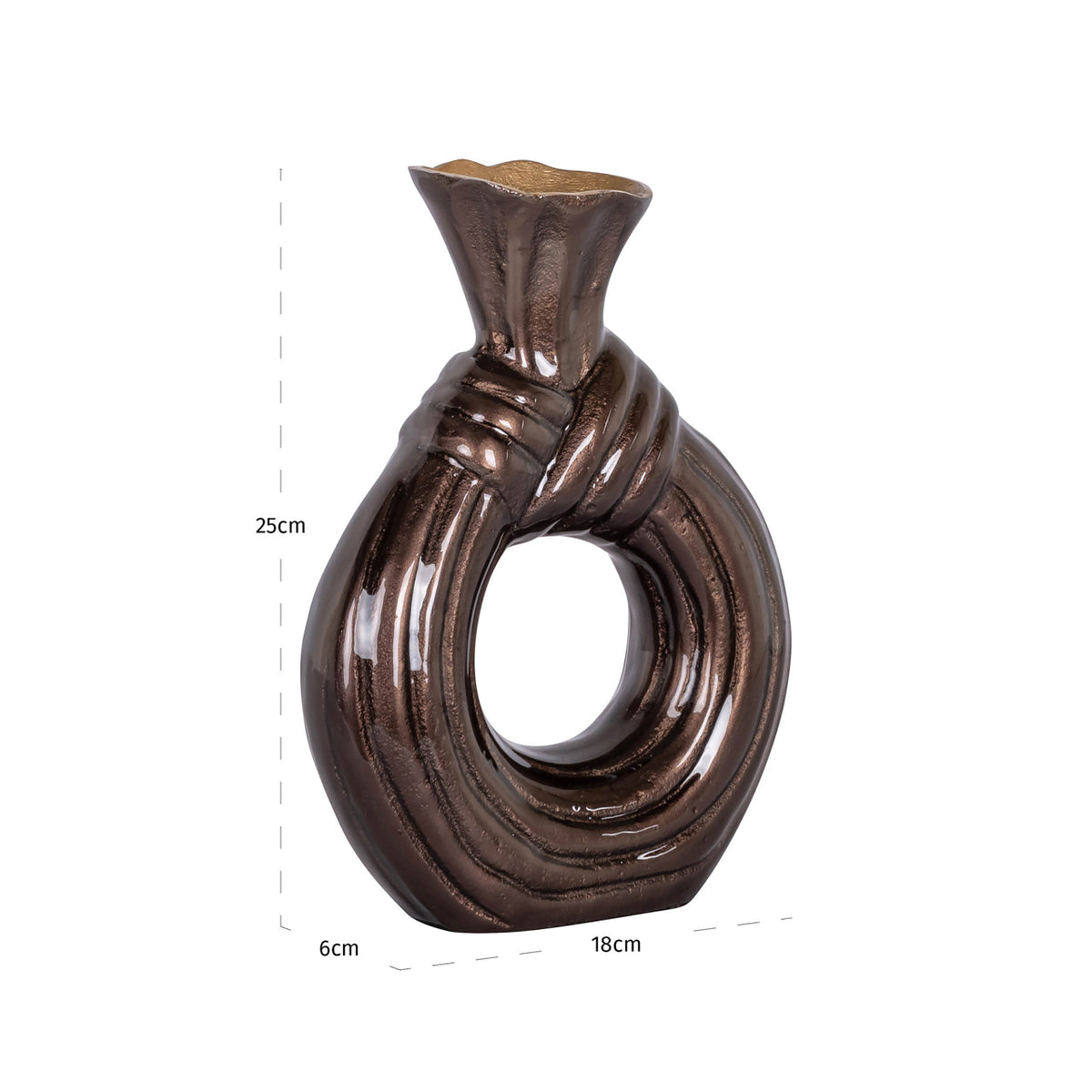 Richmond Interiors Vase Suen dark brown small Richmond Interiors