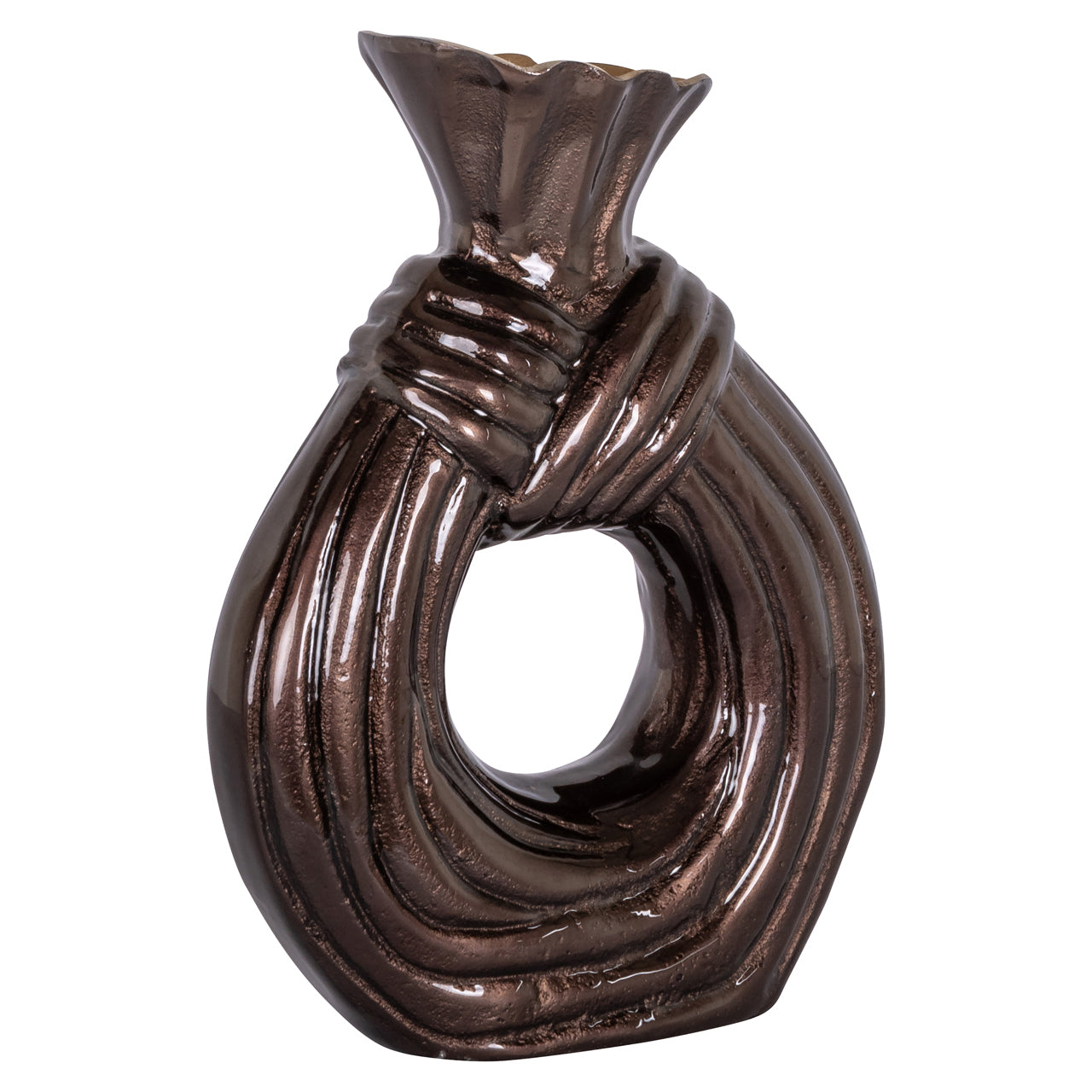 Richmond Interiors Vase Suen dark brown large