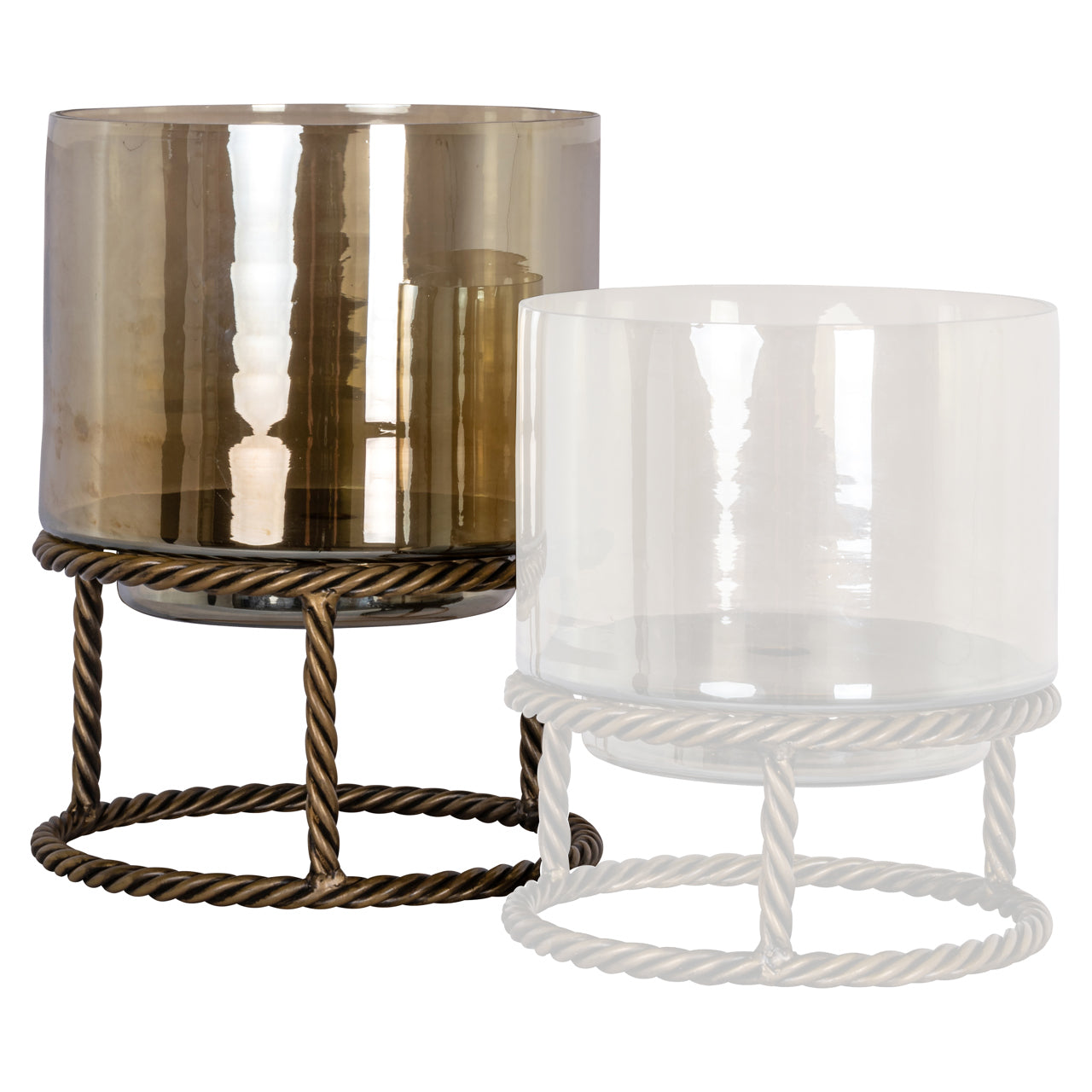 Richmond Interiors Windlicht Ropia brass antique large Windlicht Richmond Interiors