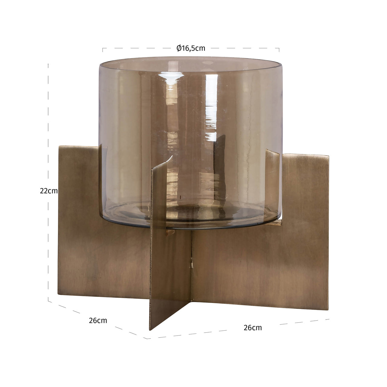 Richmond Interiors Windlicht Resa gold small Windlicht Richmond Interiors