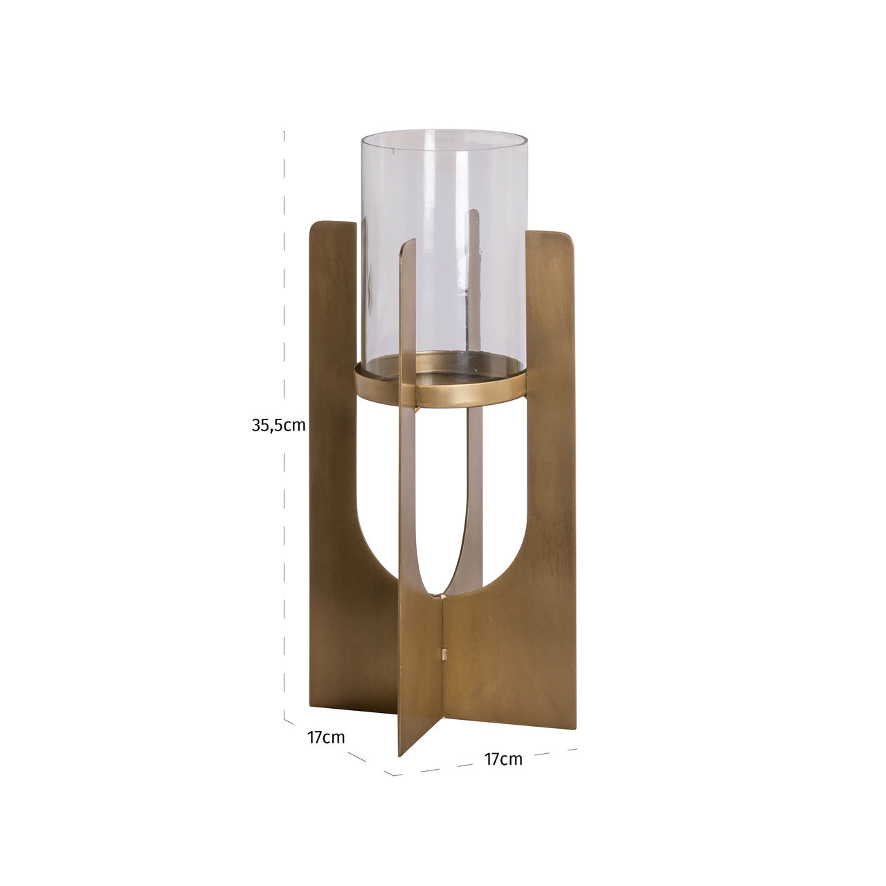 Richmond Interiors Windlicht Dalou gold small Windlicht Richmond Interiors