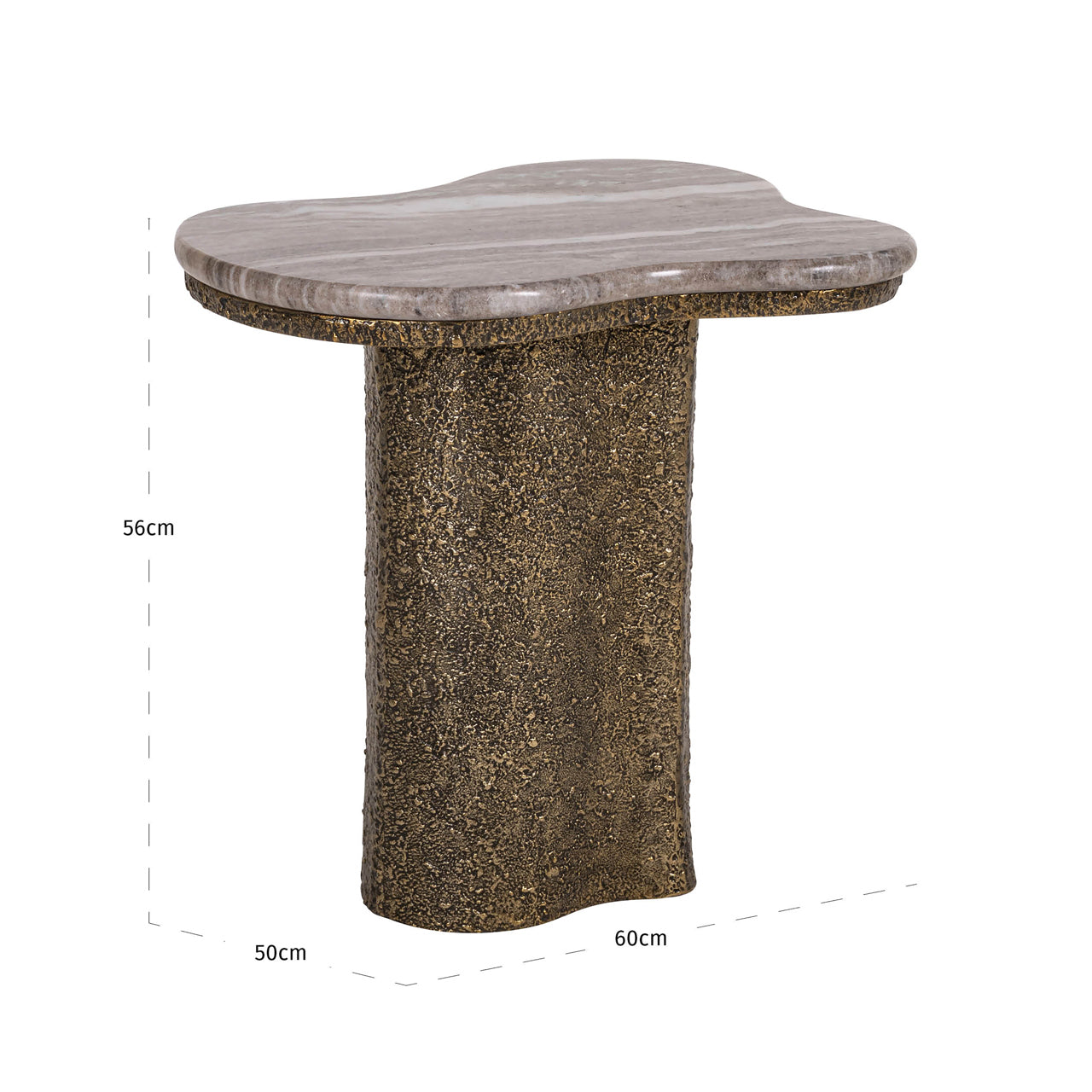 Richmond Interiors Beistelltisch Abandos brass antique Beistelltisch Richmond Interiors
