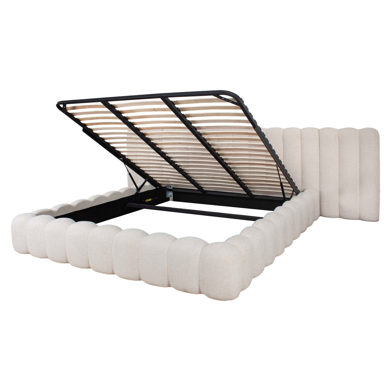 Richmond Interiors lit Cupidon crème fantaisie 180x210 (taille matelas (excl.)) avec rangement