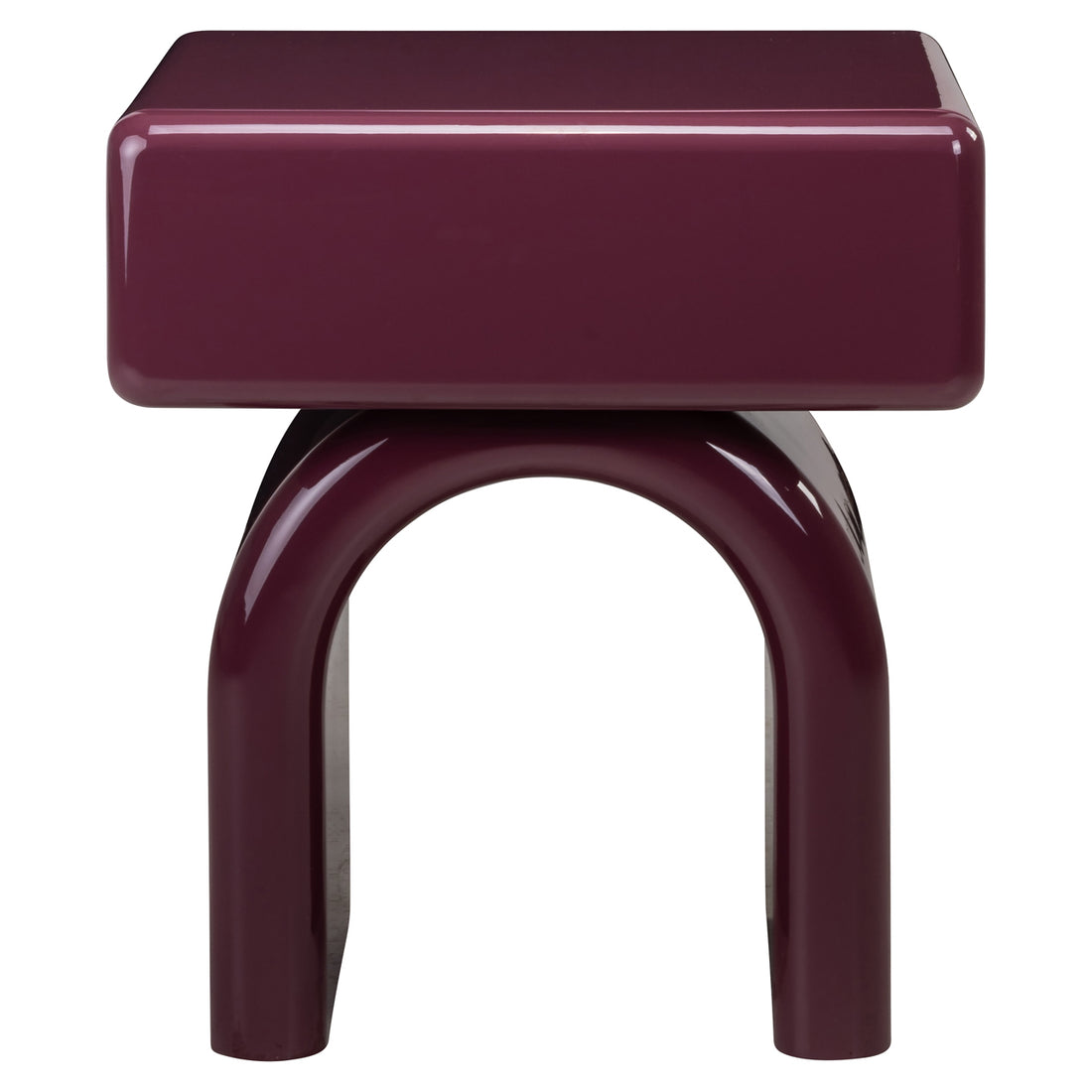 Richmond Interiors Bennet burgundy 1-drawer bedside table