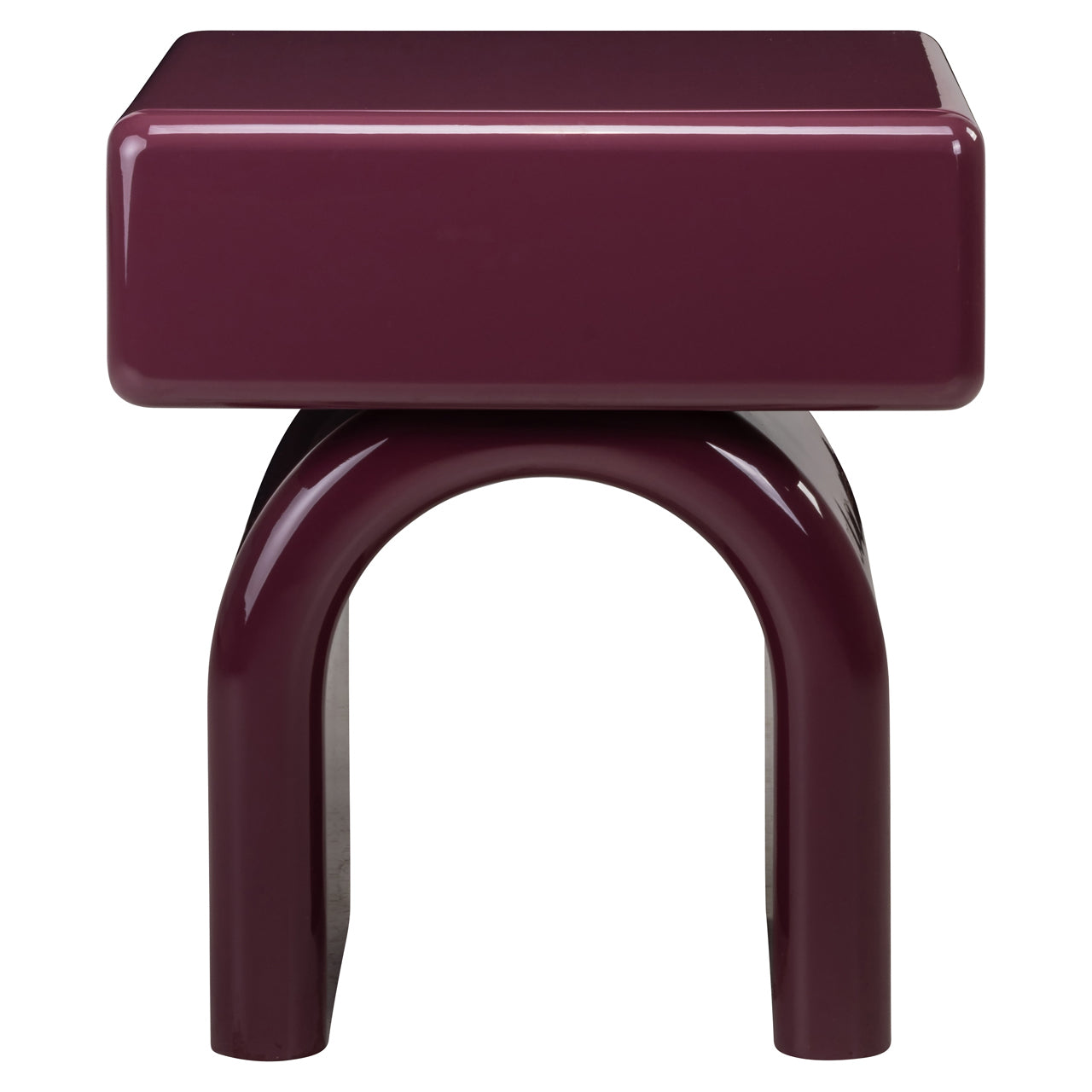 Richmond Interiors Bennet burgundy 1-drawer bedside table