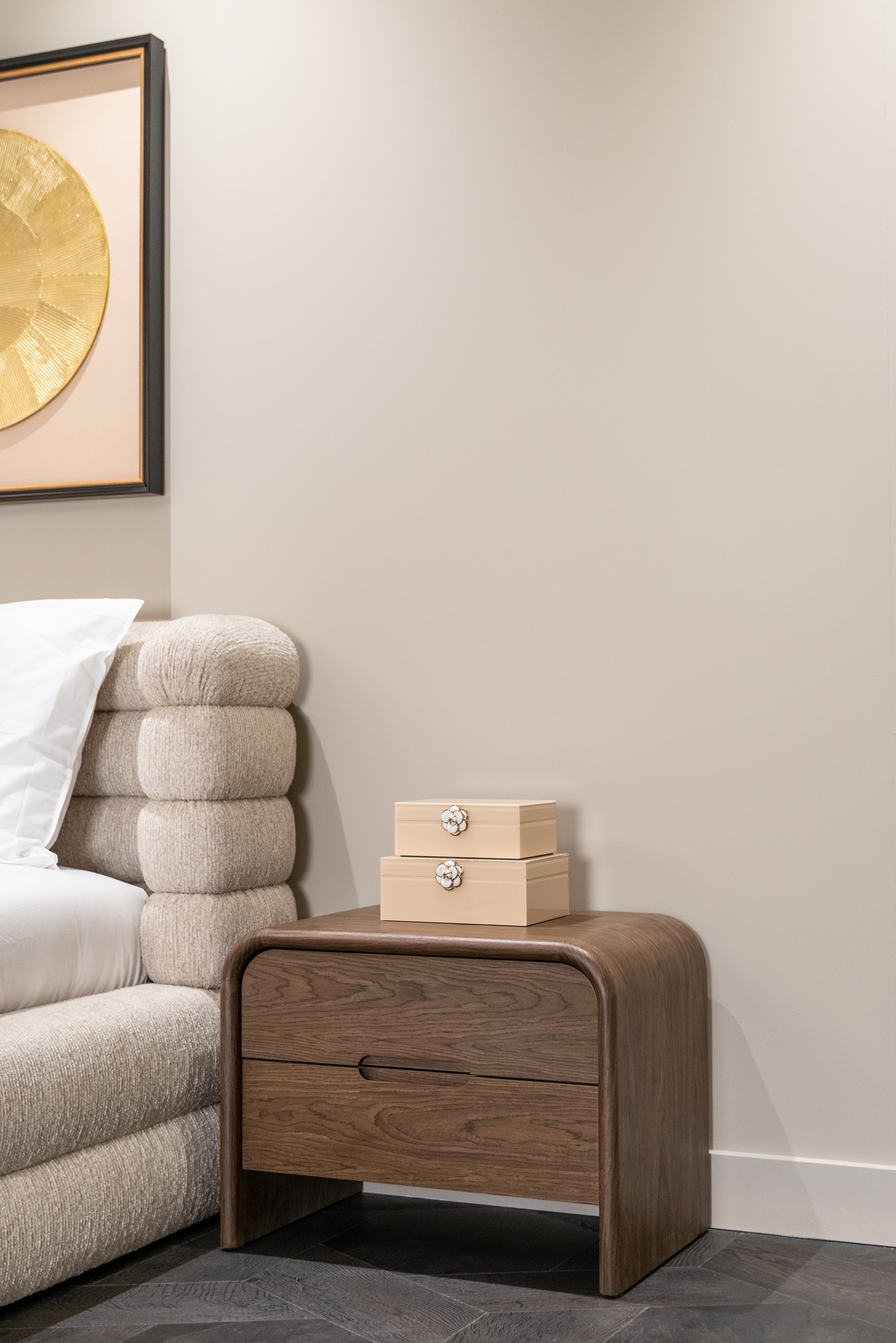 Richmond Interiors bedside table Bedford brown 2-drawers