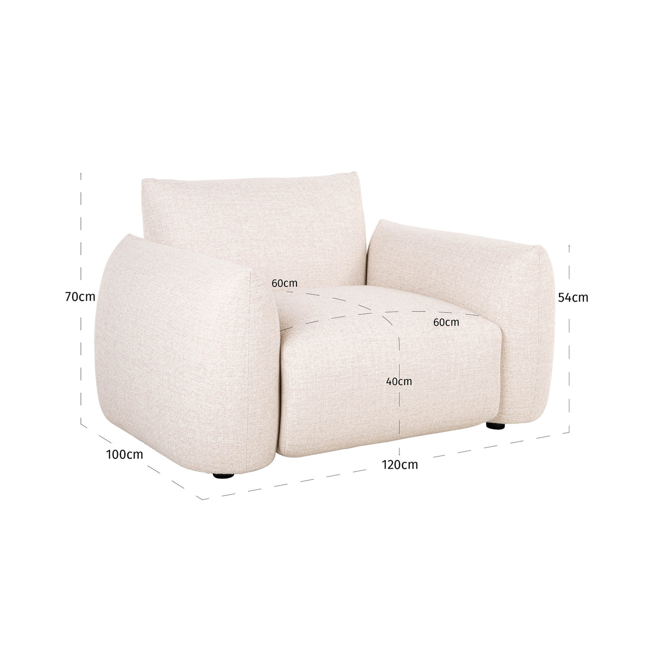 Richmond Interiors outdoor lounge chair Dawson beige alpine