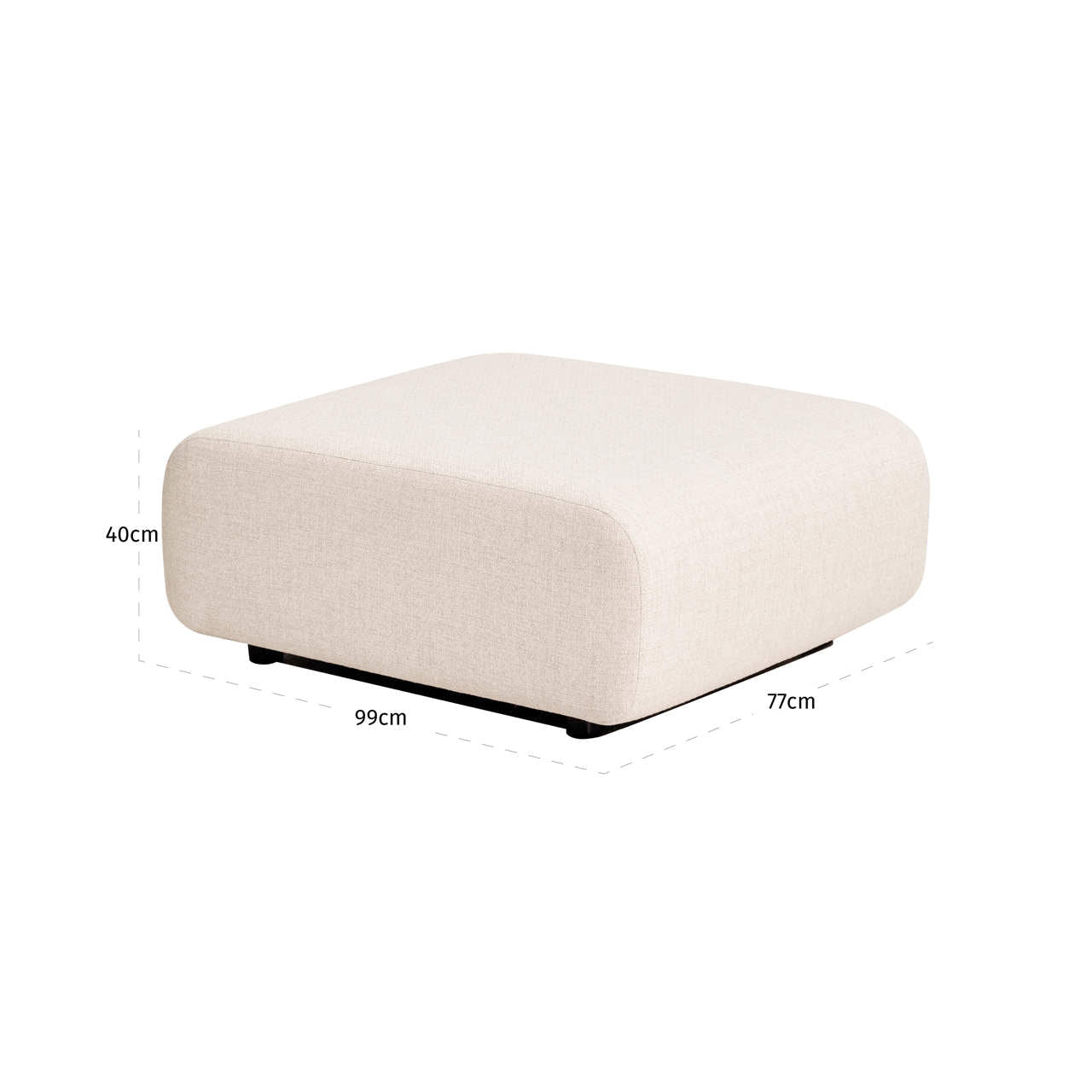 Richmond Interiors Garten Hocker & Fußbank Dawson beige alpine Garten Hocker & Fußbank Richmond Interiors