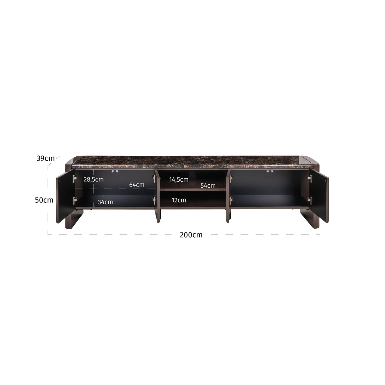 Richmond Interiors TV-Schrank Almundi chocolat brown TV-Schrank Richmond Interiors